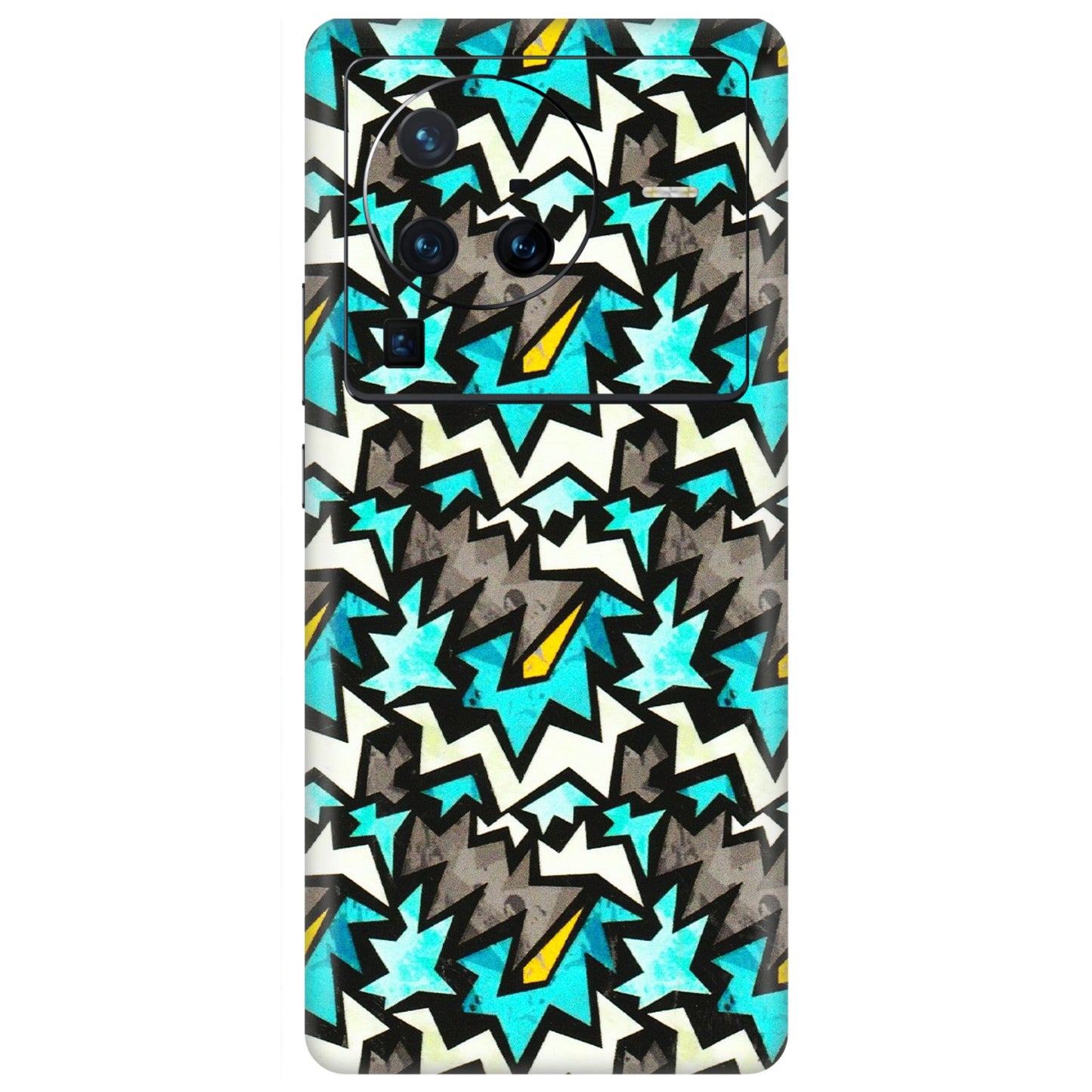 VIVO Z/V/X/T/U/S Series Phone Skins (All Models) - Funky Zig Zag - 3D Embossed Finish (L-223) Vivo X80 Pro (5G)