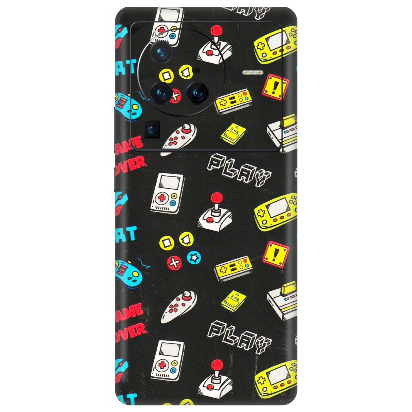 VIVO Z/V/X/T/U/S Series Phone Skins (All Models) - Gaming Doodles - 3D Embossed Finish (L-224) Vivo X80 Pro (5G)