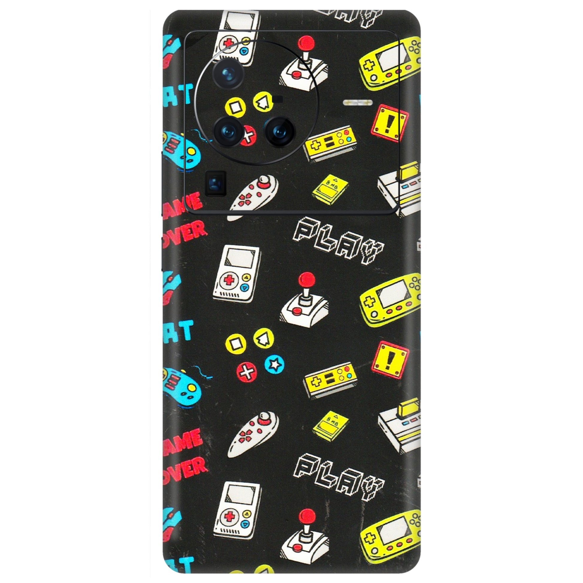 VIVO Z/V/X/T/U/S Series Phone Skins (All Models) - Gaming Doodles - 3D Embossed Finish (L-224) Vivo X80 Pro (5G)