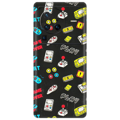 VIVO Z/V/X/T/U/S Series Phone Skins (All Models) - Gaming Doodles - 3D Embossed Finish (L-224) Vivo X80 Pro (5G)