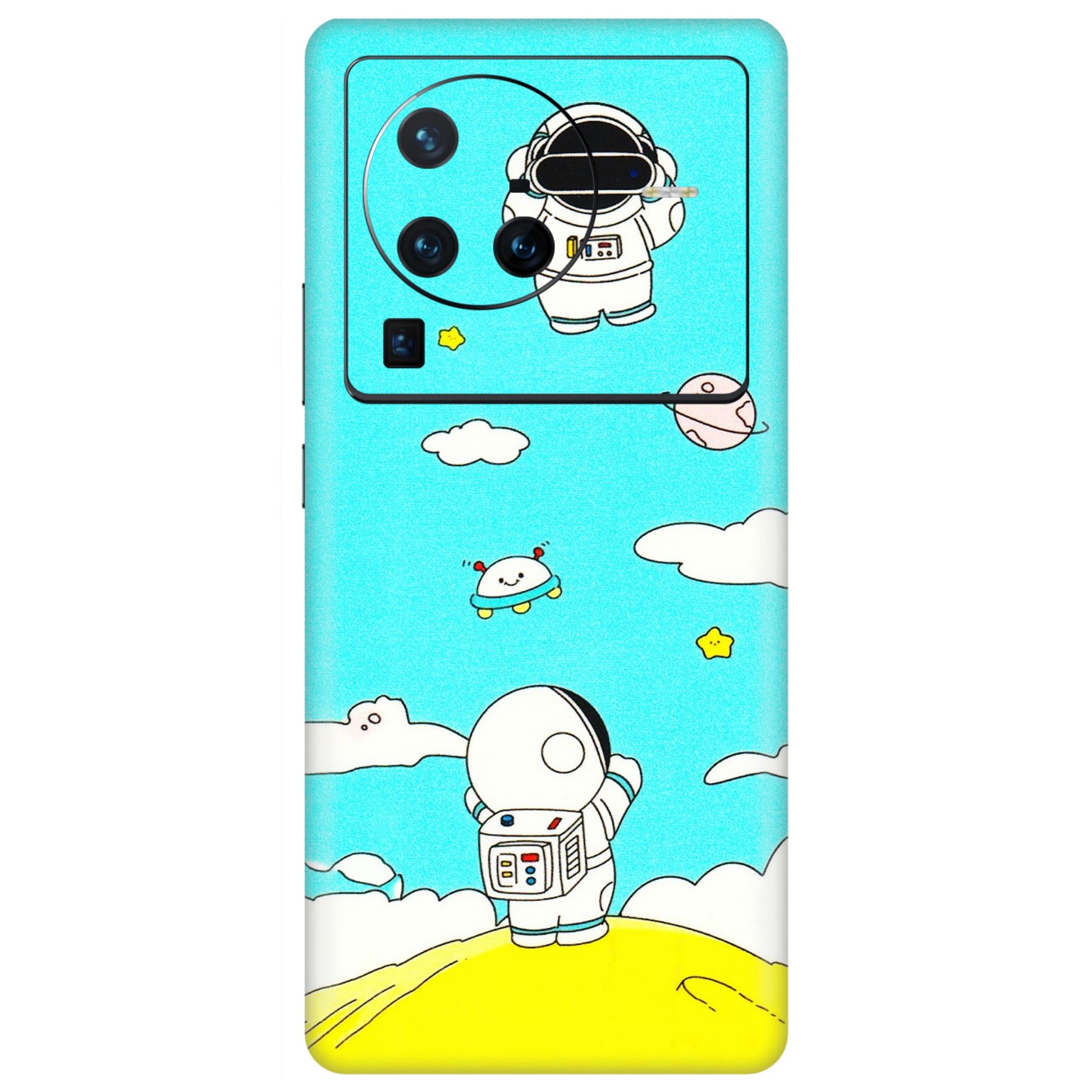 VIVO Z/V/X/T/U/S Series Phone Skins (All Models) - Blue Skies Astro Float - 3D Embossed Finish (L-230) Vivo X80 Pro (5G)
