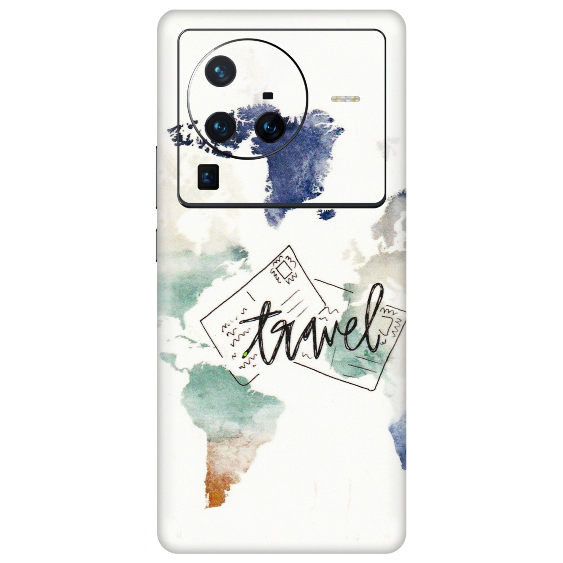 VIVO Z/V/X/T/U/S Series Phone Skins (All Models) - Travel The World - 3D Embossed Finish (L-232) Vivo X80 Pro (5G)
