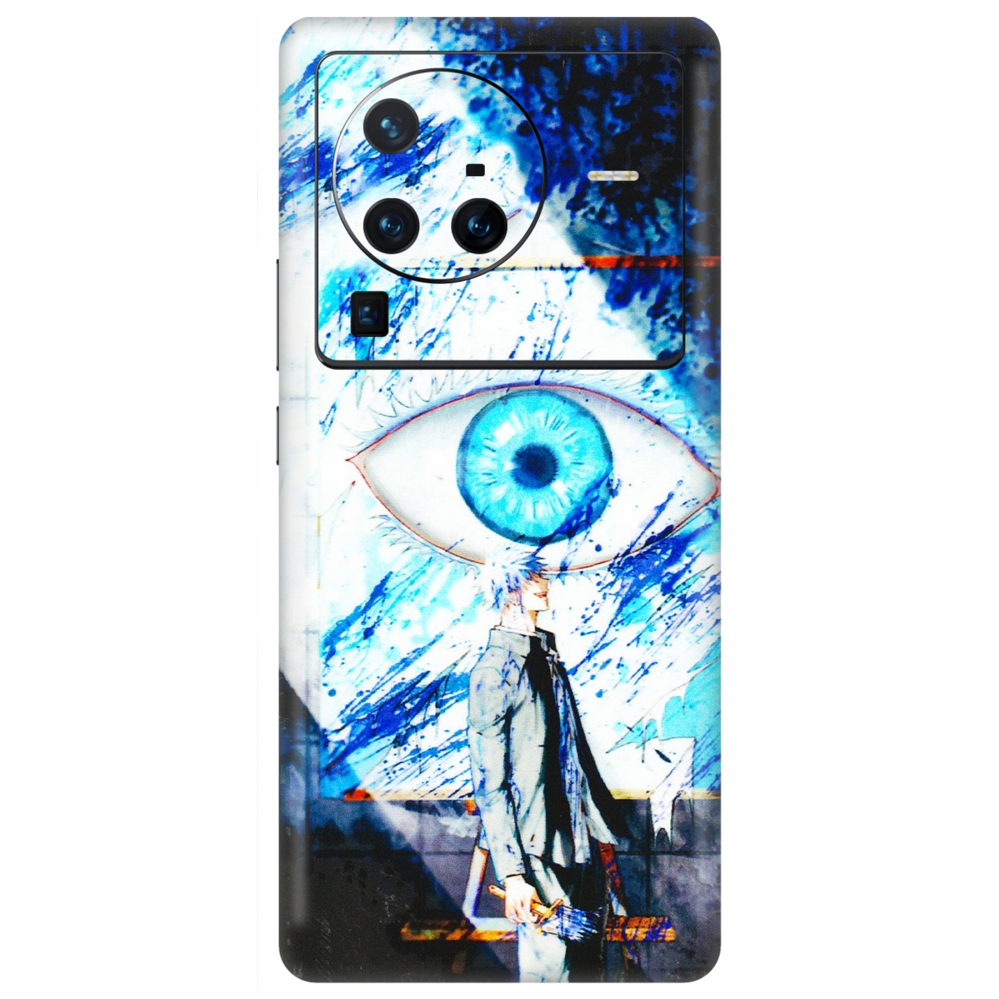 VIVO Z/V/X/T/U/S Series Phone Skins (All Models) - Gojo Satoru evil eye - 3D Embossed Finish (L-239) Vivo X80 Pro (5G)