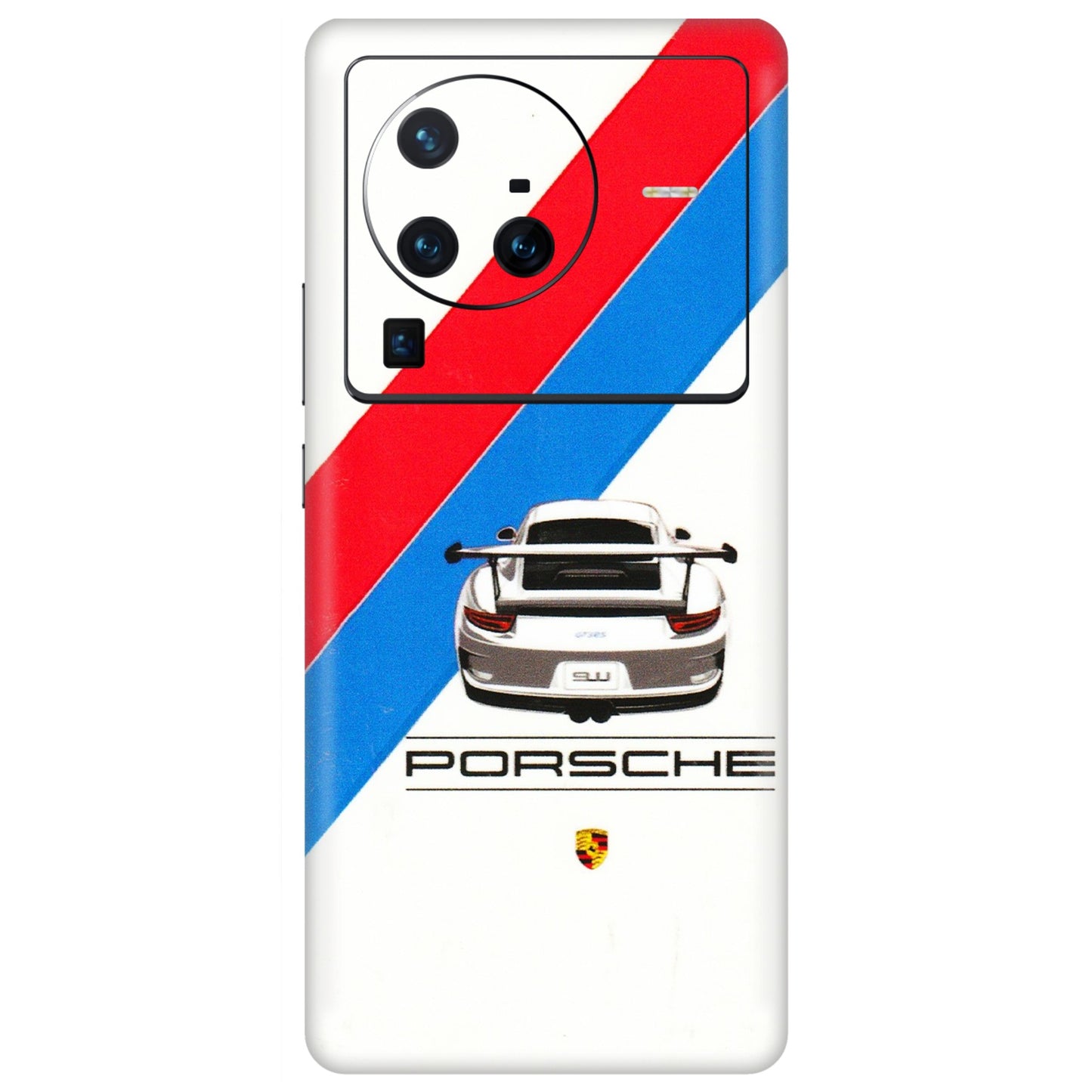 VIVO Z/V/X/T/U/S Series Phone Skins (All Models) - Porche Car Sober Logo - 3D Embossed Finish (L-248) Vivo X80 Pro (5G)