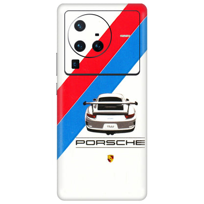 VIVO Z/V/X/T/U/S Series Phone Skins (All Models) - Porche Car Sober Logo - 3D Embossed Finish (L-248) Vivo X80 Pro (5G)