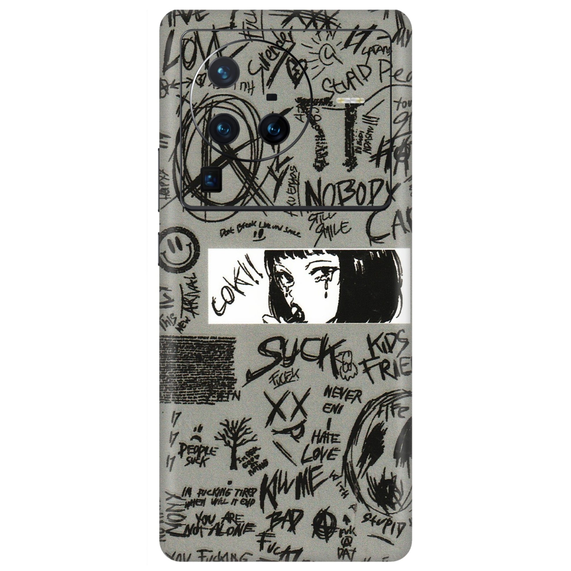 VIVO Z/V/X/T/U/S Series Phone Skins (All Models) - Never Have Love Anime - 3D Embossed Finish (L-260) Vivo X80 Pro (5G)
