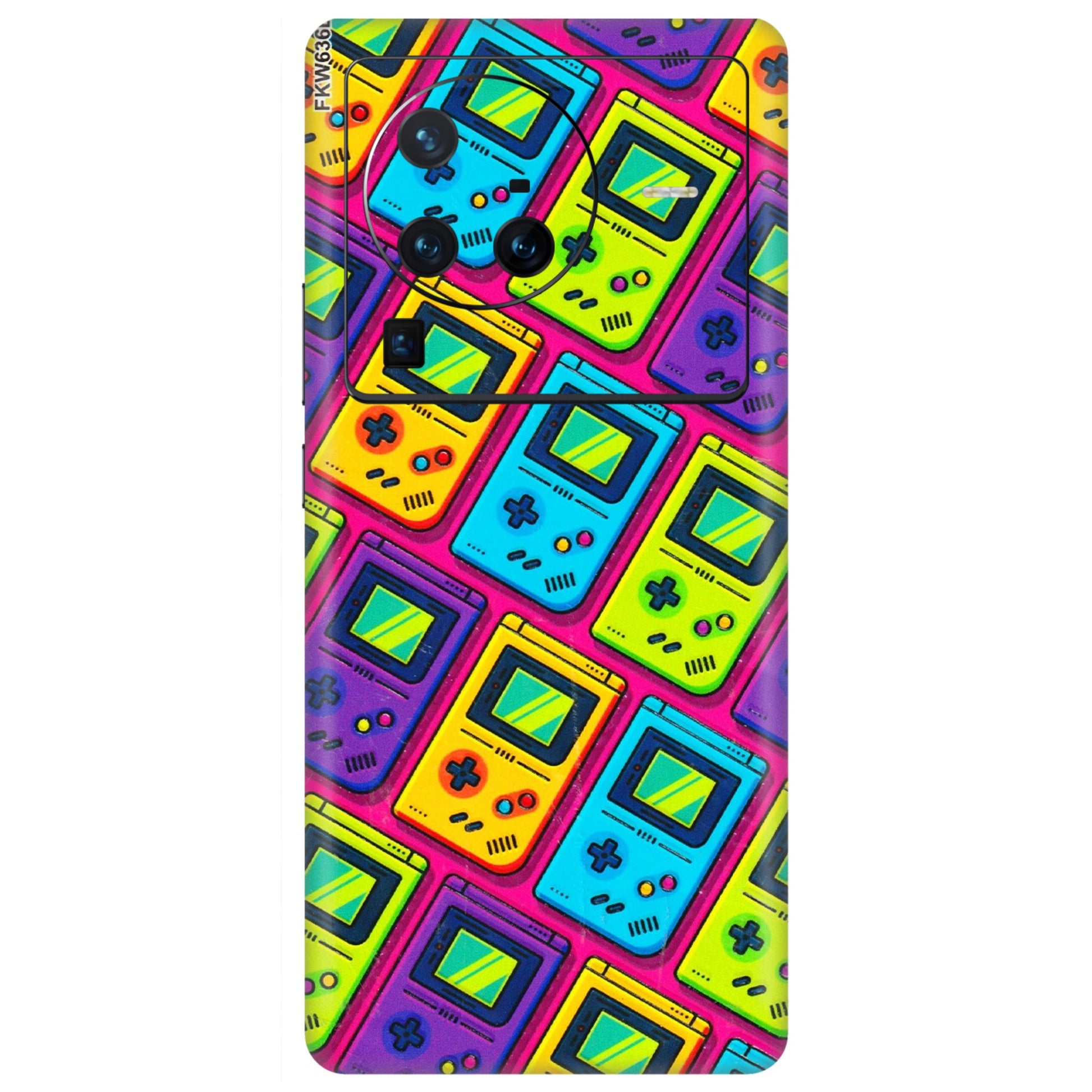 VIVO Z/V/X/T/U/S Series Phone Skins (All Models) - Gameboy Colourful - 3D Embossed Finish (L-266) Vivo X80 Pro (5G)