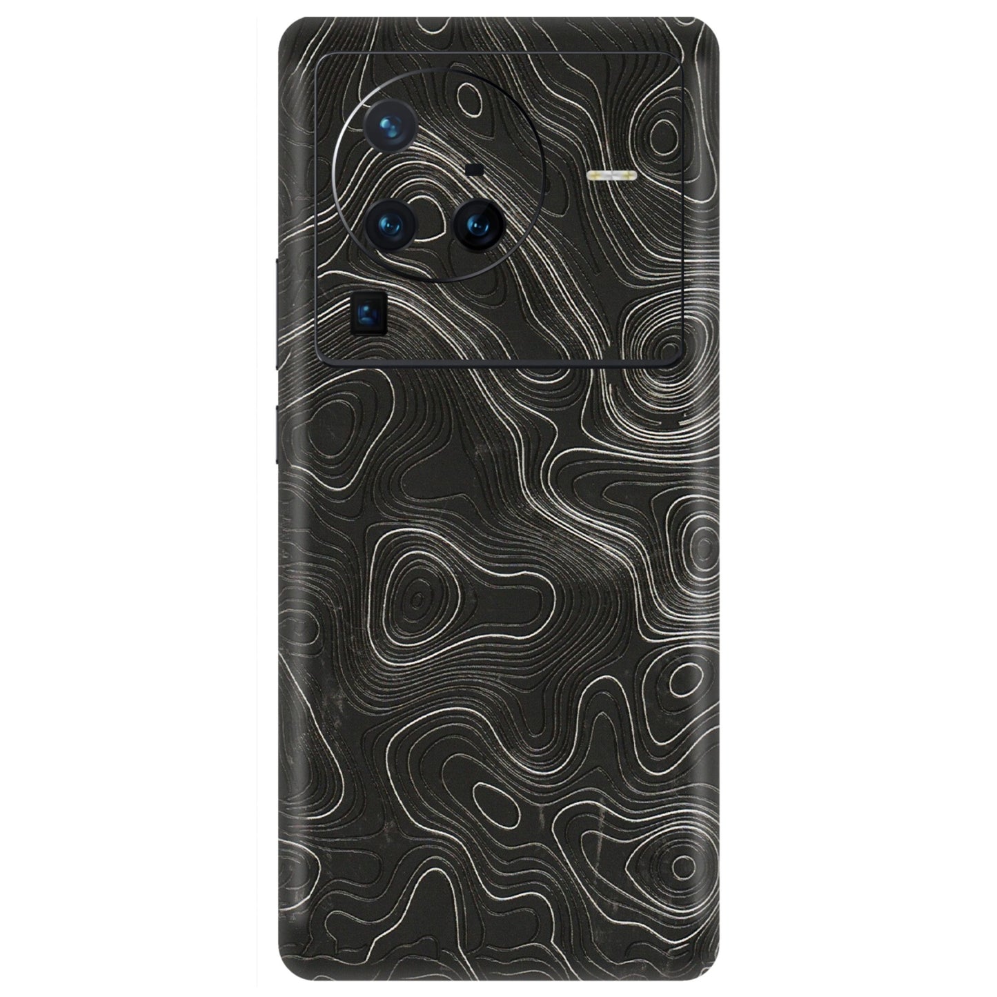VIVO Z/V/X/T/U/S Series Phone Skins (All Models) - Abstract White Line Map - 3D Embossed Finish (L-269) Vivo X80 Pro (5G)