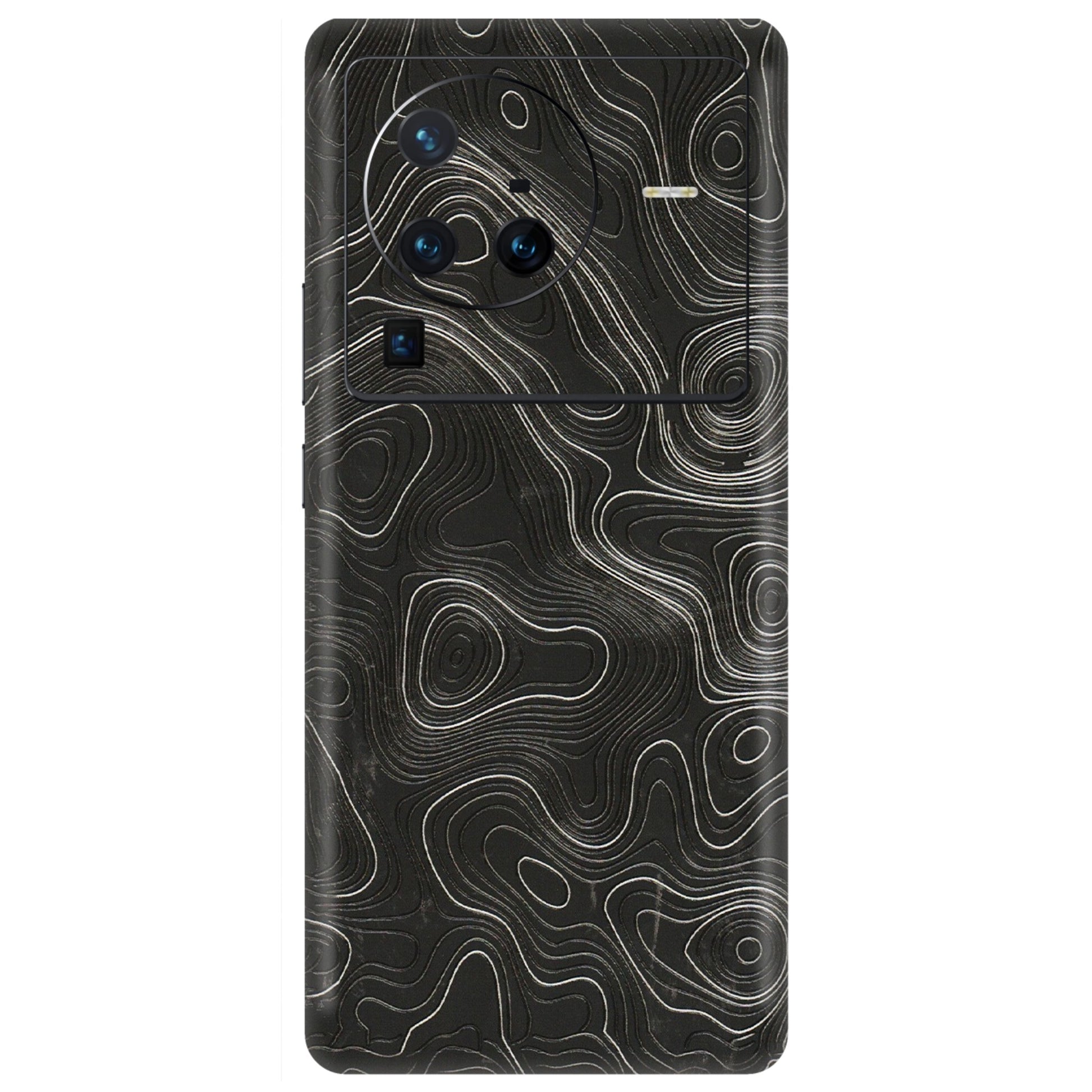 VIVO Z/V/X/T/U/S Series Phone Skins (All Models) - Abstract White Line Map - 3D Embossed Finish (L-269) Vivo X80 Pro (5G)