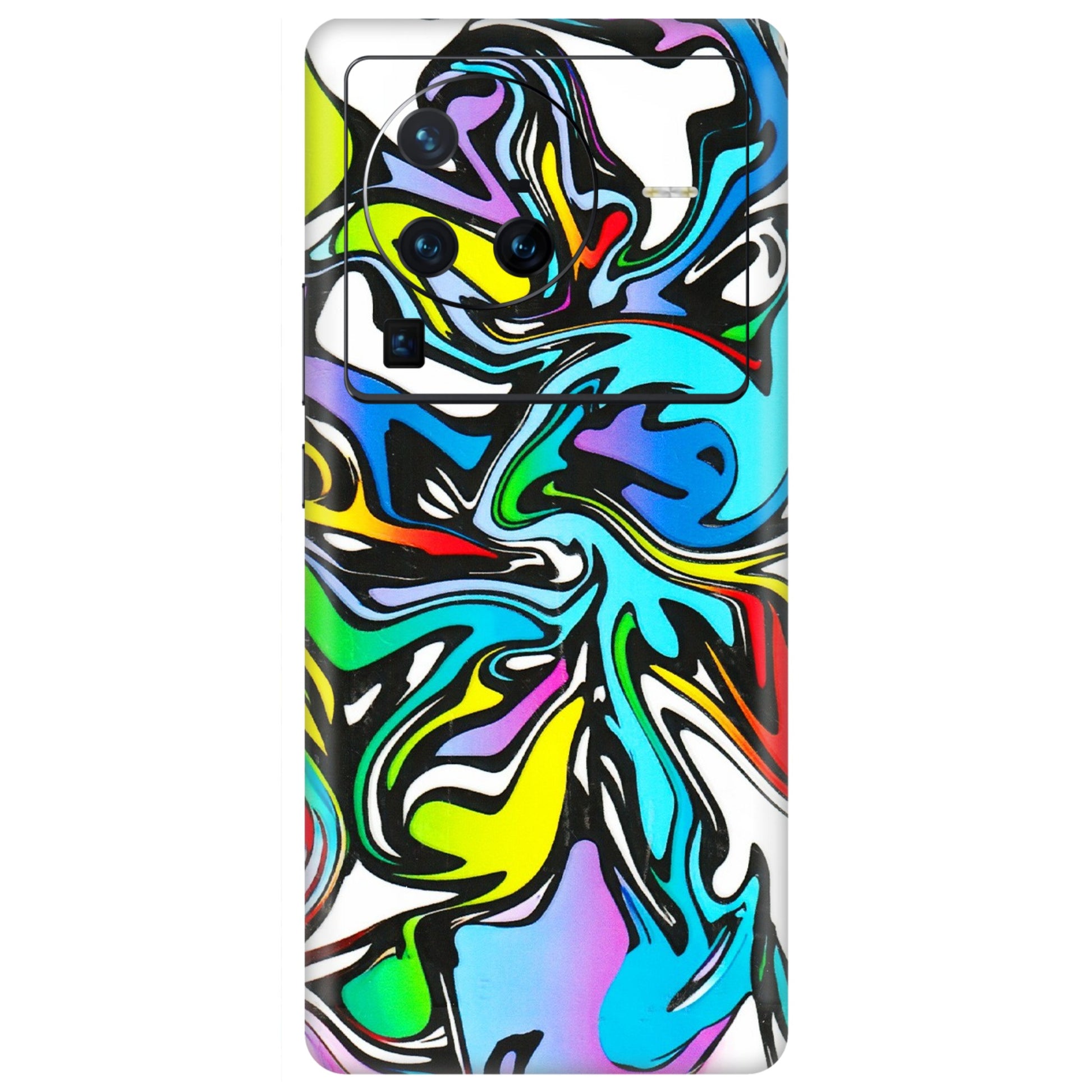 VIVO Z/V/X/T/U/S Series Phone Skins (All Models) - Abstract Colour Paints - 3D Embossed Finish (L-271) Vivo X80 Pro (5G)