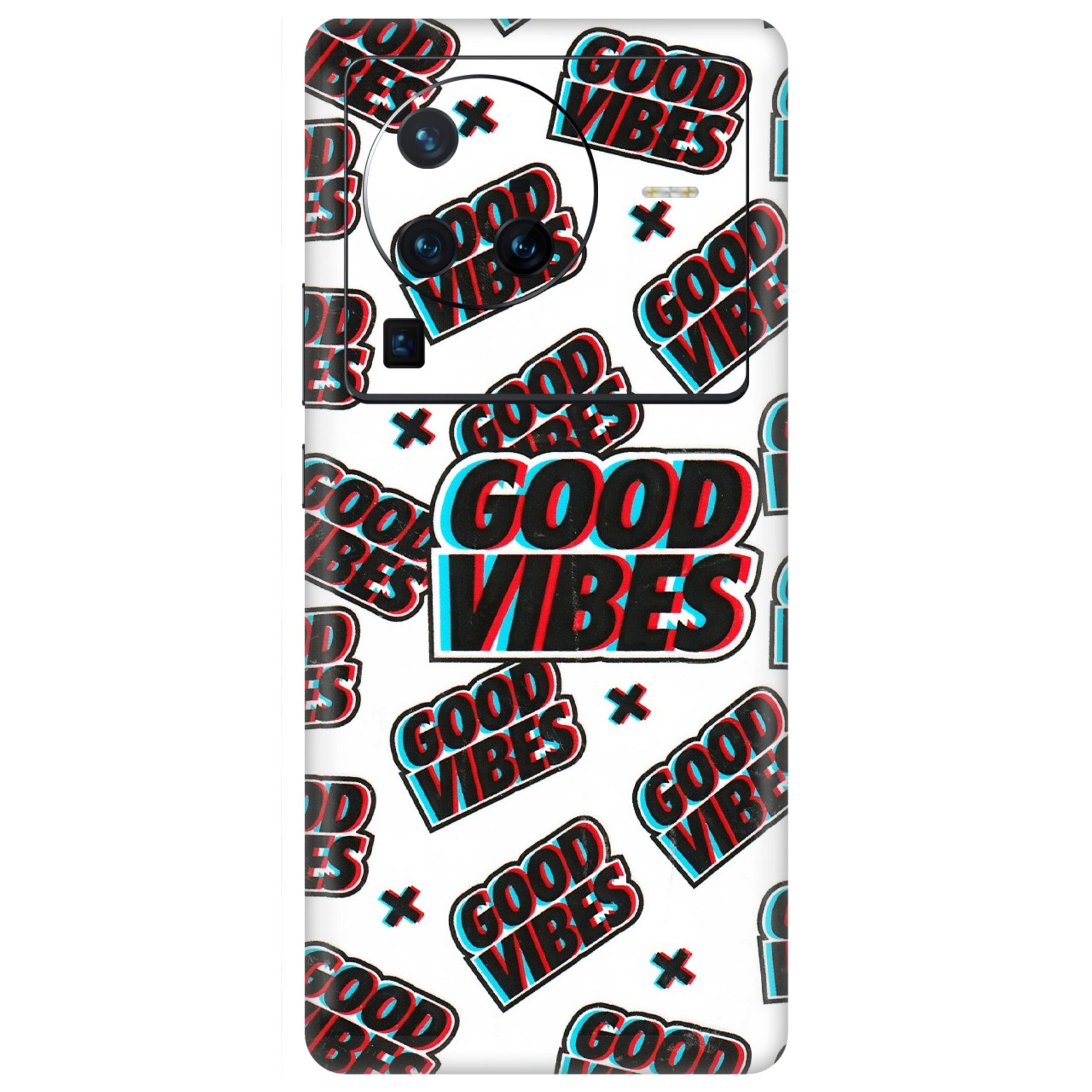 VIVO Z/V/X/T/U/S Series Phone Skins (All Models) - Good Vibes - 3D Embossed Finish (L-282) Vivo X80 Pro (5G)