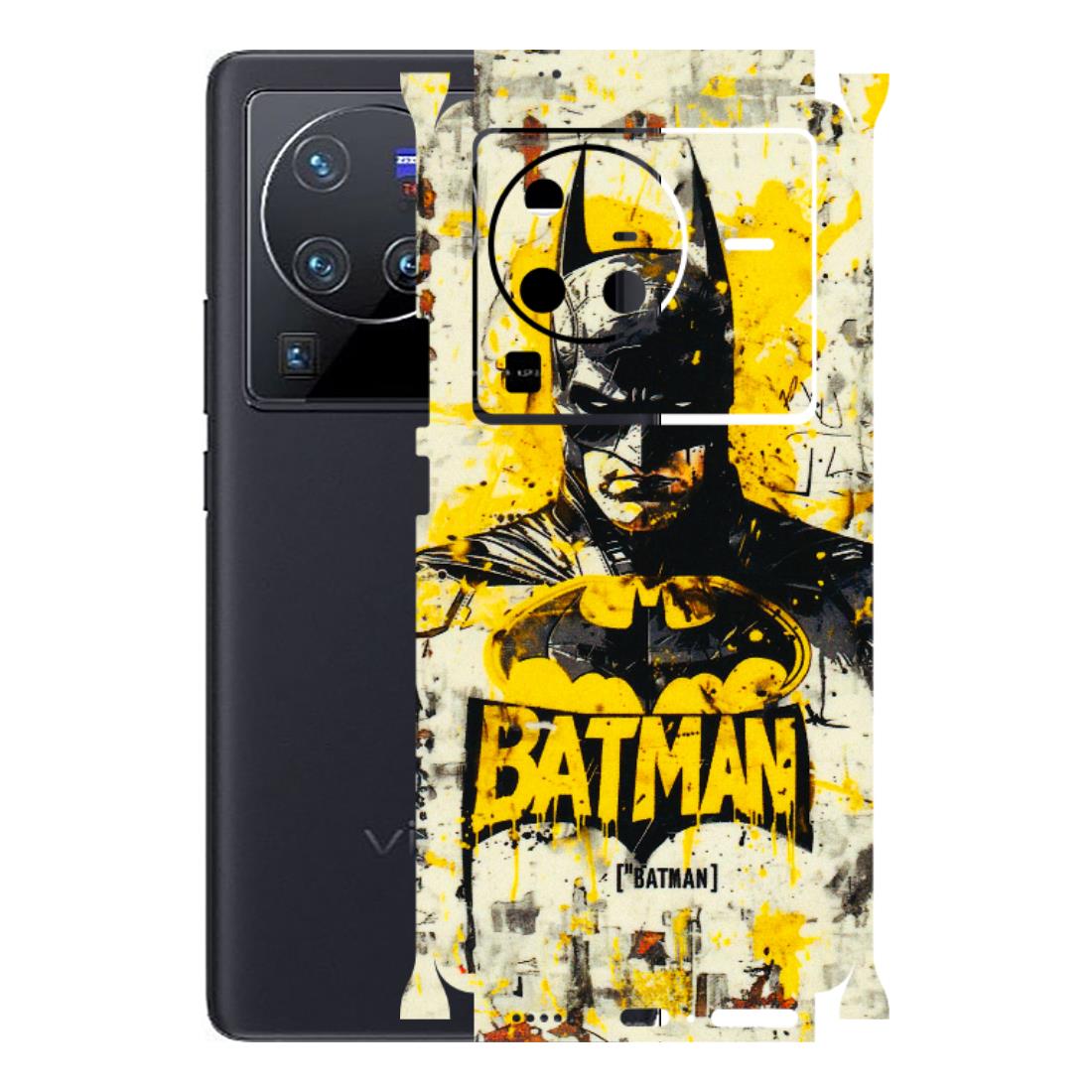 VIVO Z/V/X/T/U/S Series Phone Skins (All Models) - Batman Yellow BT - 3D Embossed Finish (L-304) Vivo X80 Pro (5G)