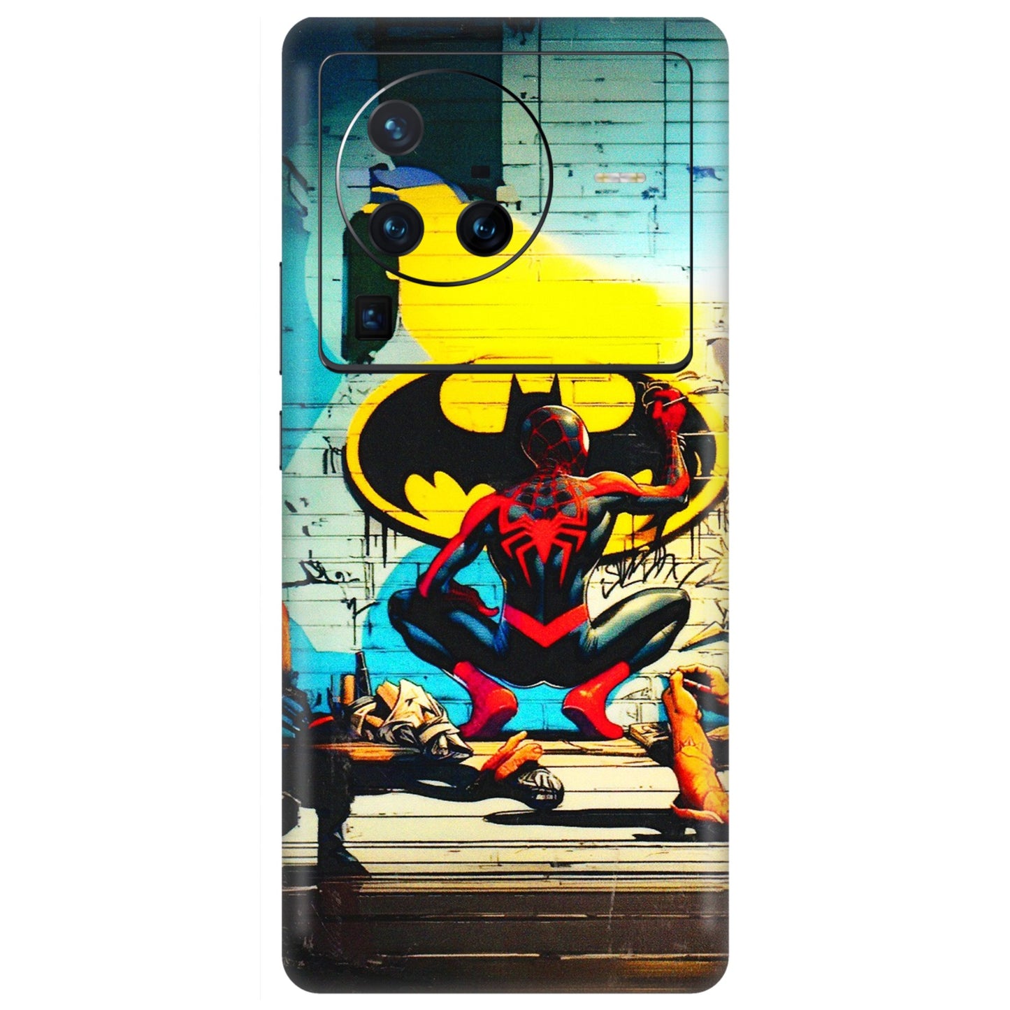 VIVO Z/V/X/T/U/S Series Phone Skins (All Models) - New Spiderman Bat Logo - 3D Embossed Finish (L-309) Vivo X80 Pro (5G)