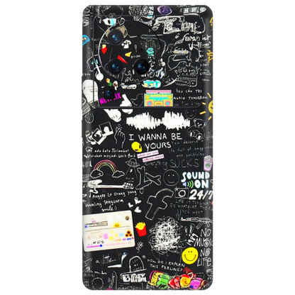 VIVO Z/V/X/T/U/S Series Phone Skins (All Models) - Black Creatives Doodles - 3D Embossed Finish (L-311) Vivo X80 Pro (5G)