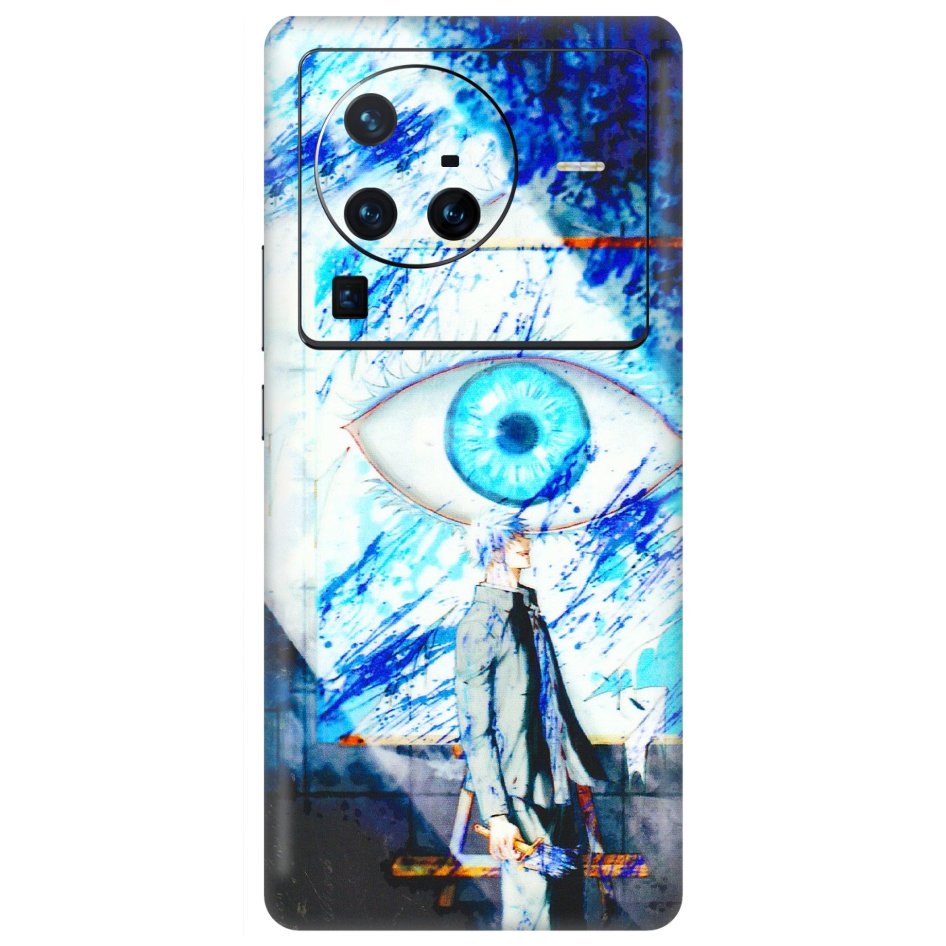 VIVO Z/V/X/T/U/S Series Phone Skins (All Models) - Anime Sea Blue Eye - 3D Embossed Finish (L-318) Vivo X80 Pro (5G)