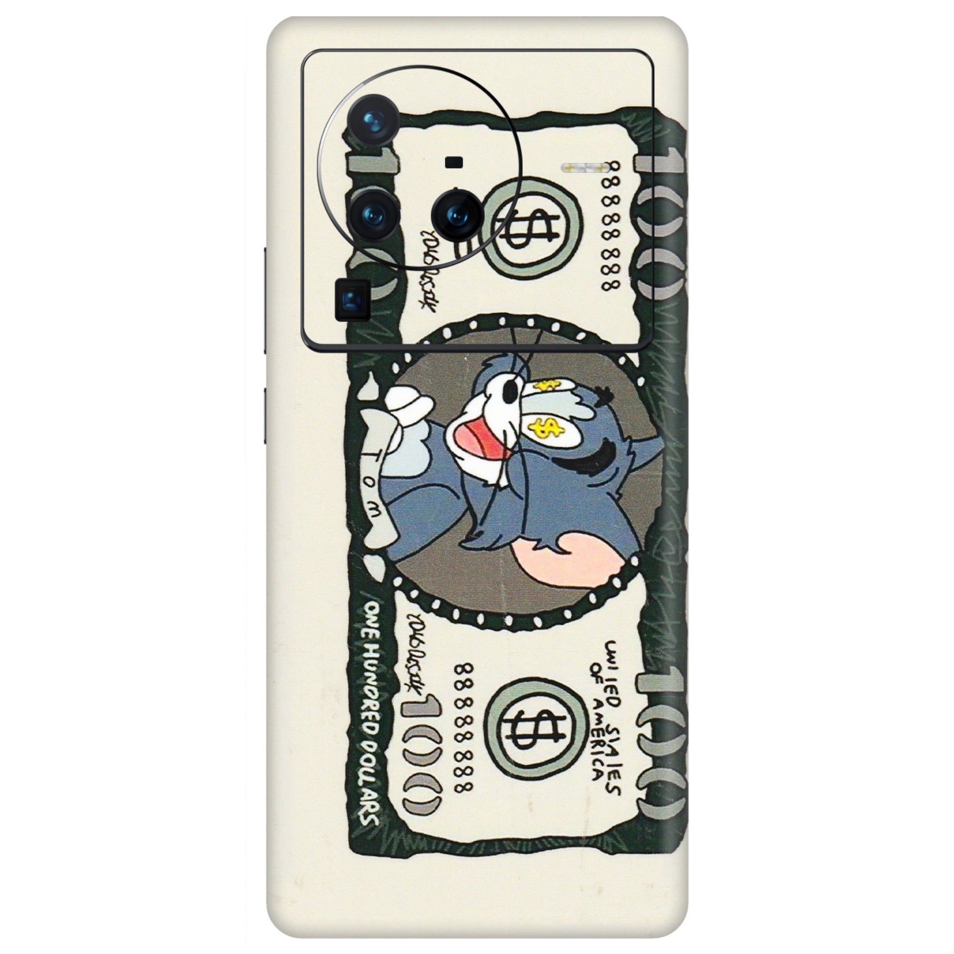 VIVO Z/V/X/T/U/S Series Phone Skins (All Models) - Tom Hundred Dollar - 3D Embossed Finish (L-324) Vivo X80 Pro (5G)