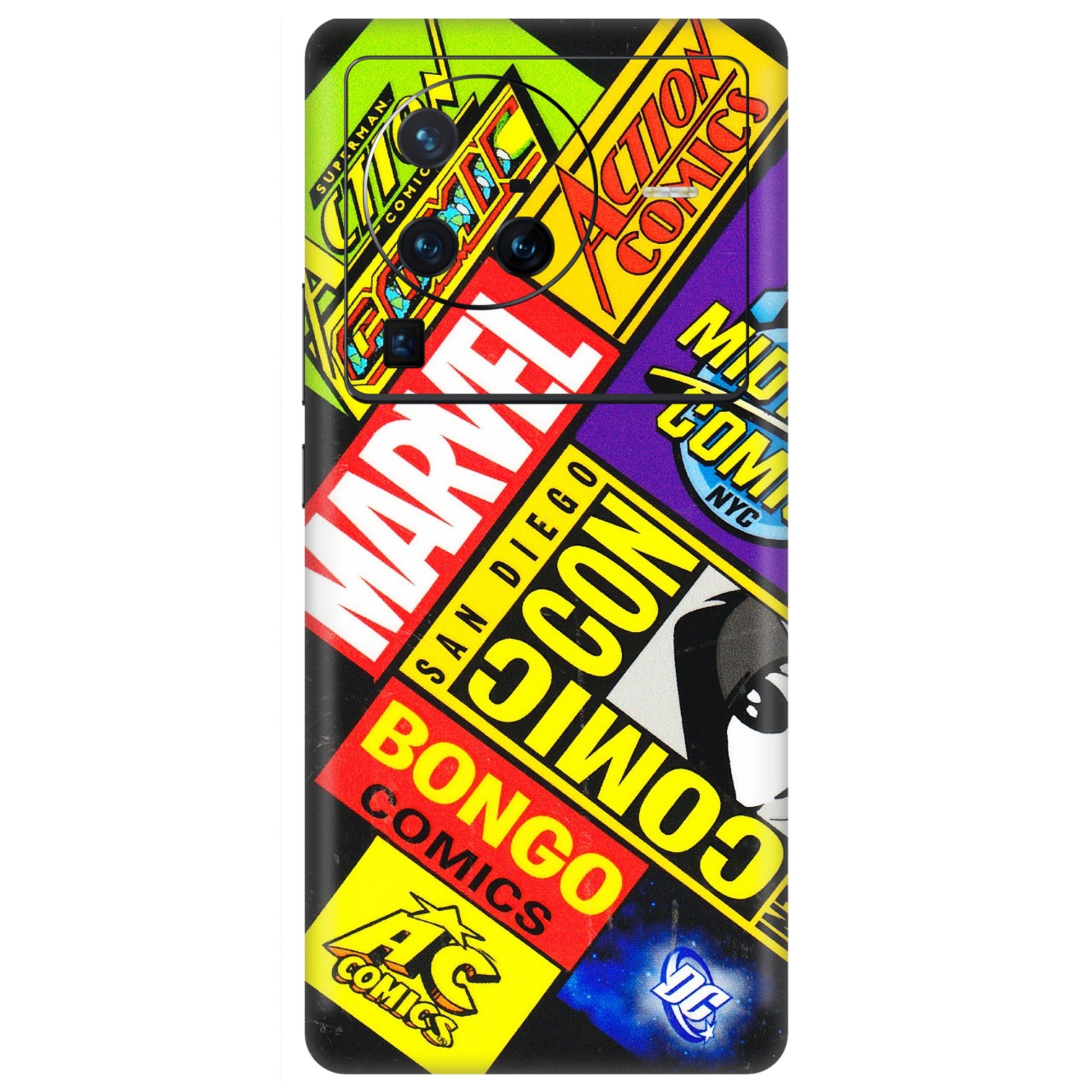 VIVO Z/V/X/T/U/S Series Phone Skins (All Models) - Bongo Comic Con - 3D Embossed Finish (L-325) Vivo X80 Pro (5G)