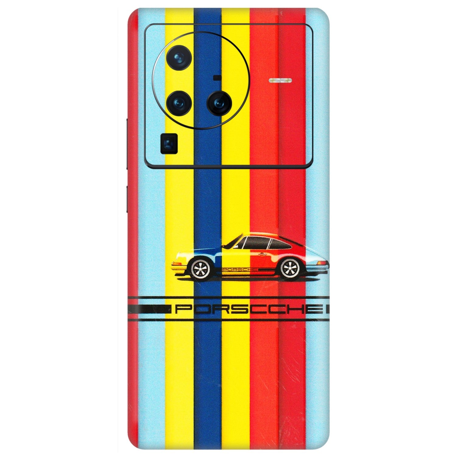 VIVO Z/V/X/T/U/S Series Phone Skins (All Models) - Multicolour Porche - 3D Embossed Finish (L-39) Vivo X80 Pro (5G)