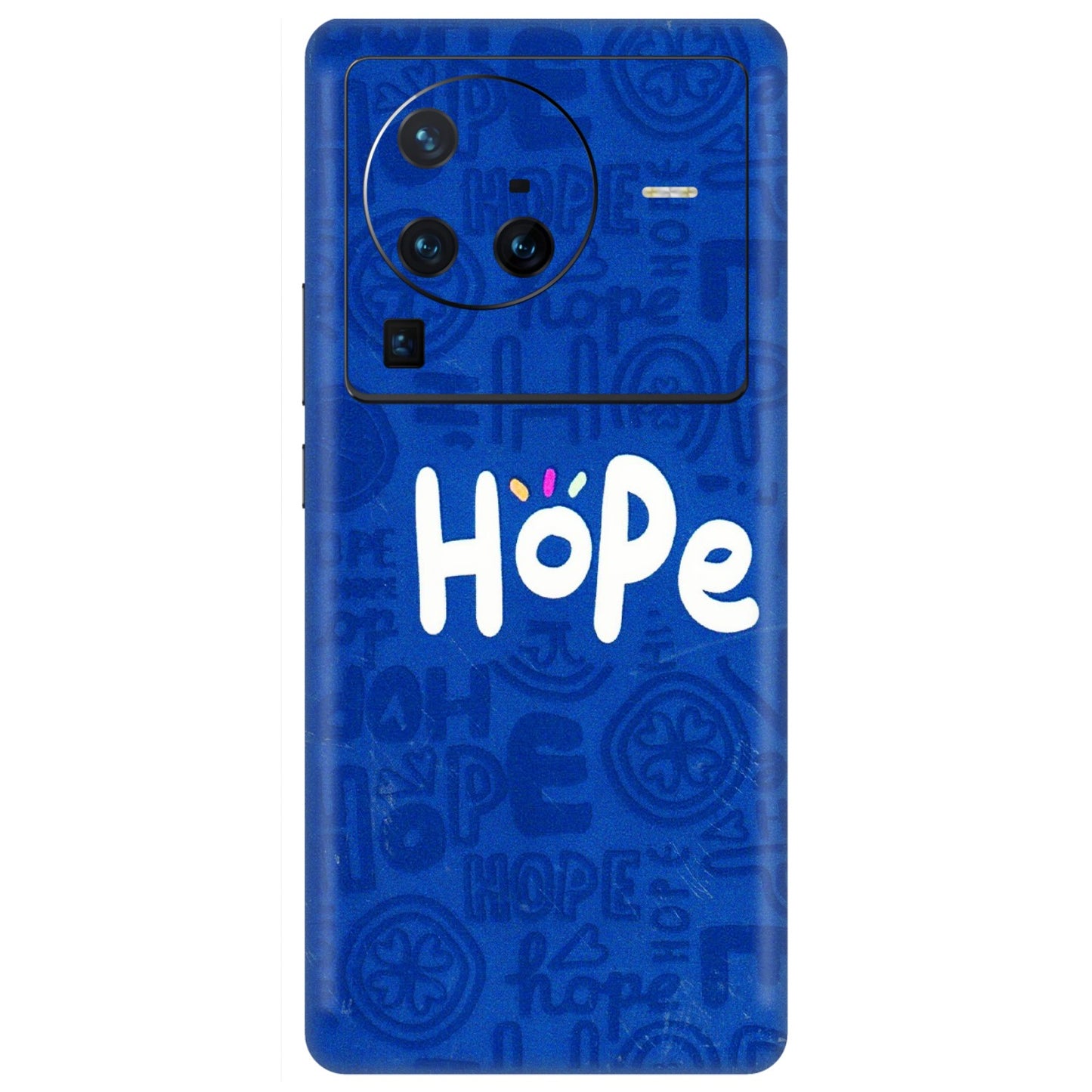 VIVO Z/V/X/T/U/S Series Phone Skins (All Models) - Hope Doodles Blue - 3D Embossed Finish (L-43) Vivo X80 Pro (5G)