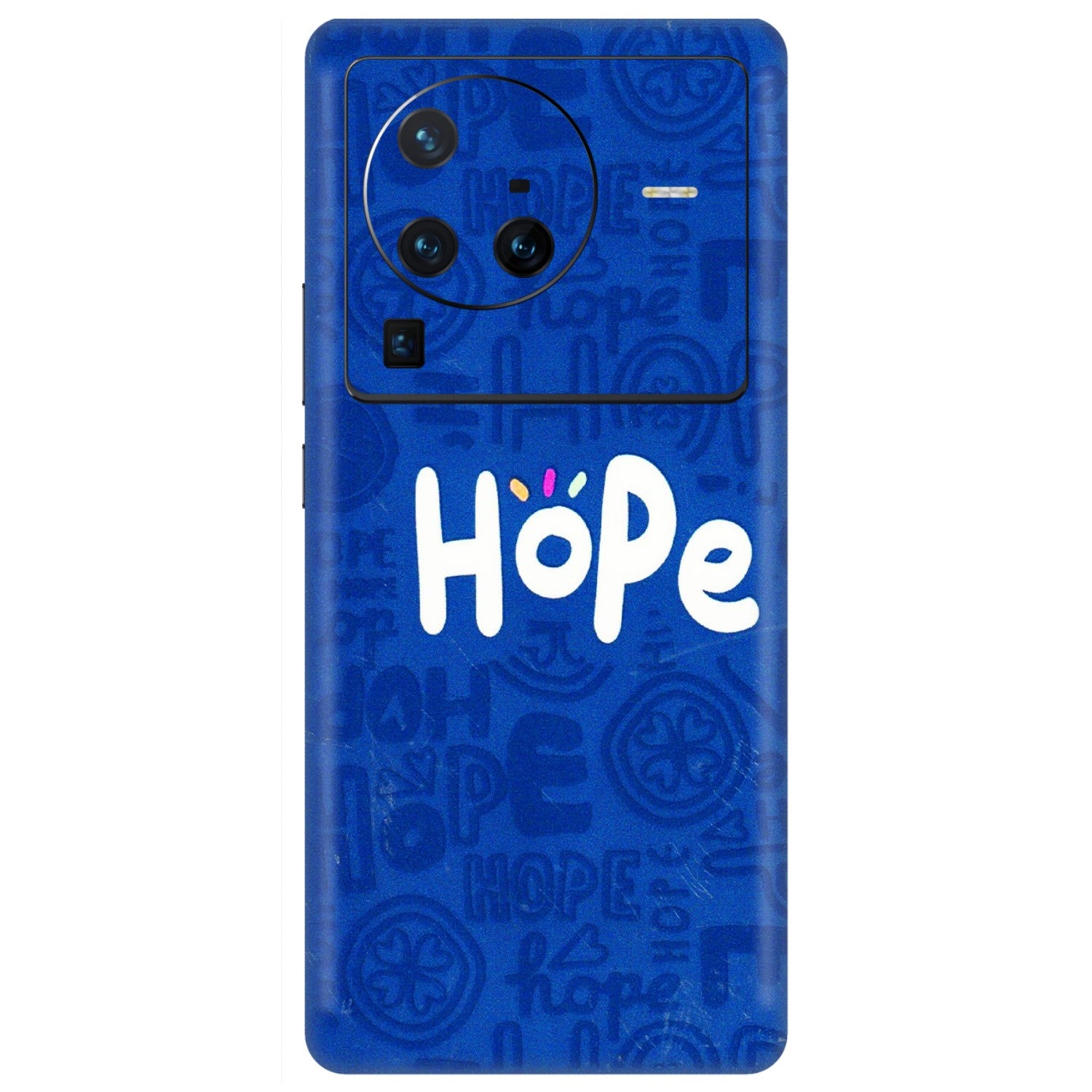 VIVO Z/V/X/T/U/S Series Phone Skins (All Models) - Hope Doodles Blue - 3D Embossed Finish (L-43) Vivo X80 Pro (5G)