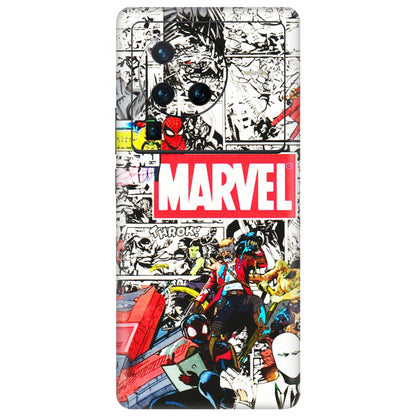VIVO Z/V/X/T/U/S Series Phone Skins (All Models) - Marvel Colorful Comic - 3D Embossed Finish (L-64) Vivo X80 Pro (5G)