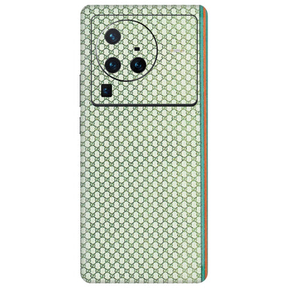 VIVO Z/V/X/T/U/S Series Phone Skins (All Models) - Gucci Fabric Pattern - 3D Embossed Finish (L-73) Vivo X80 Pro (5G)