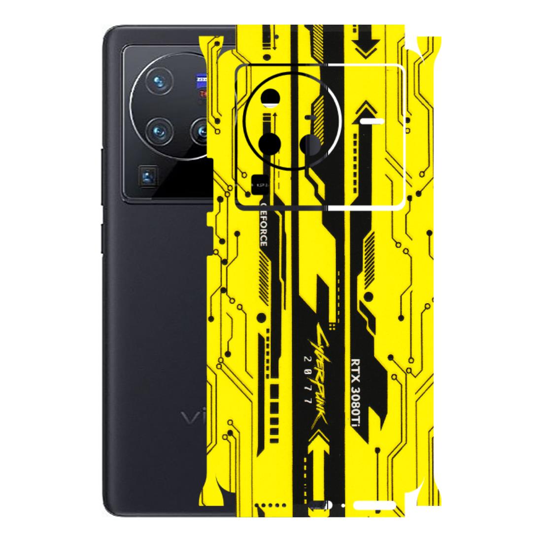 VIVO Z/V/X/T/U/S Series Phone Skins (All Models) - Yellow Cyberpunk - 3D Embossed Finish (L-93) Vivo X80 Pro (5G)