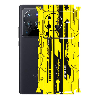 VIVO Z/V/X/T/U/S Series Phone Skins (All Models) - Yellow Cyberpunk - 3D Embossed Finish (L-93) Vivo X80 Pro (5G)