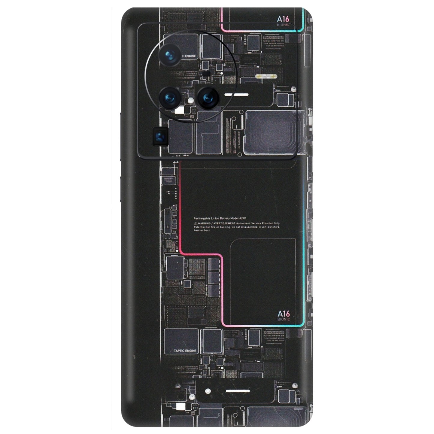 VIVO Z/V/X/T/U/S Series Phone Skins (All Models) - Motherboard Circuit Layout - Matte Finish (M-117) Vivo X80 Pro (5G)