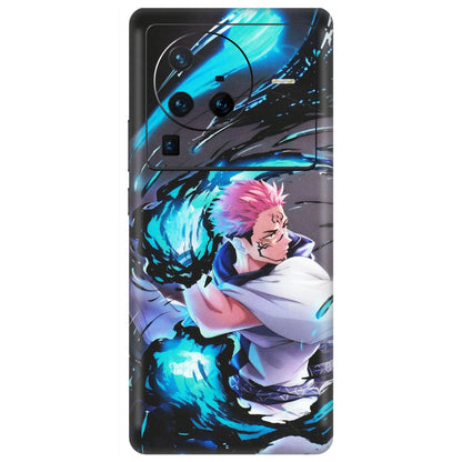 VIVO Z/V/X/T/U/S Series Phone Skins (All Models) - New Jujutsu Kaisen Grey Blue Anime - Matte Finish (M-127) Vivo X80 Pro (5G)