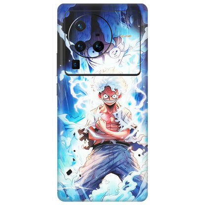 VIVO Z/V/X/T/U/S Series Phone Skins (All Models) - Blue Thunder Luffy Anime - Matte Finish (M-132) Vivo X80 Pro (5G)