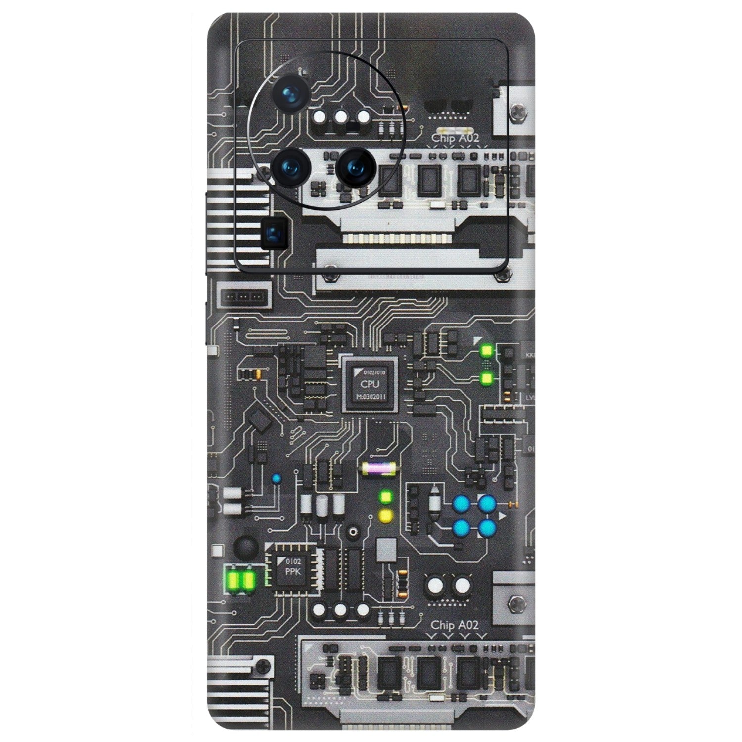 VIVO Z/V/X/T/U/S Series Phone Skins (All Models) - Motherboard Internals - Matte Finish (M-135) Vivo X80 Pro (5G)