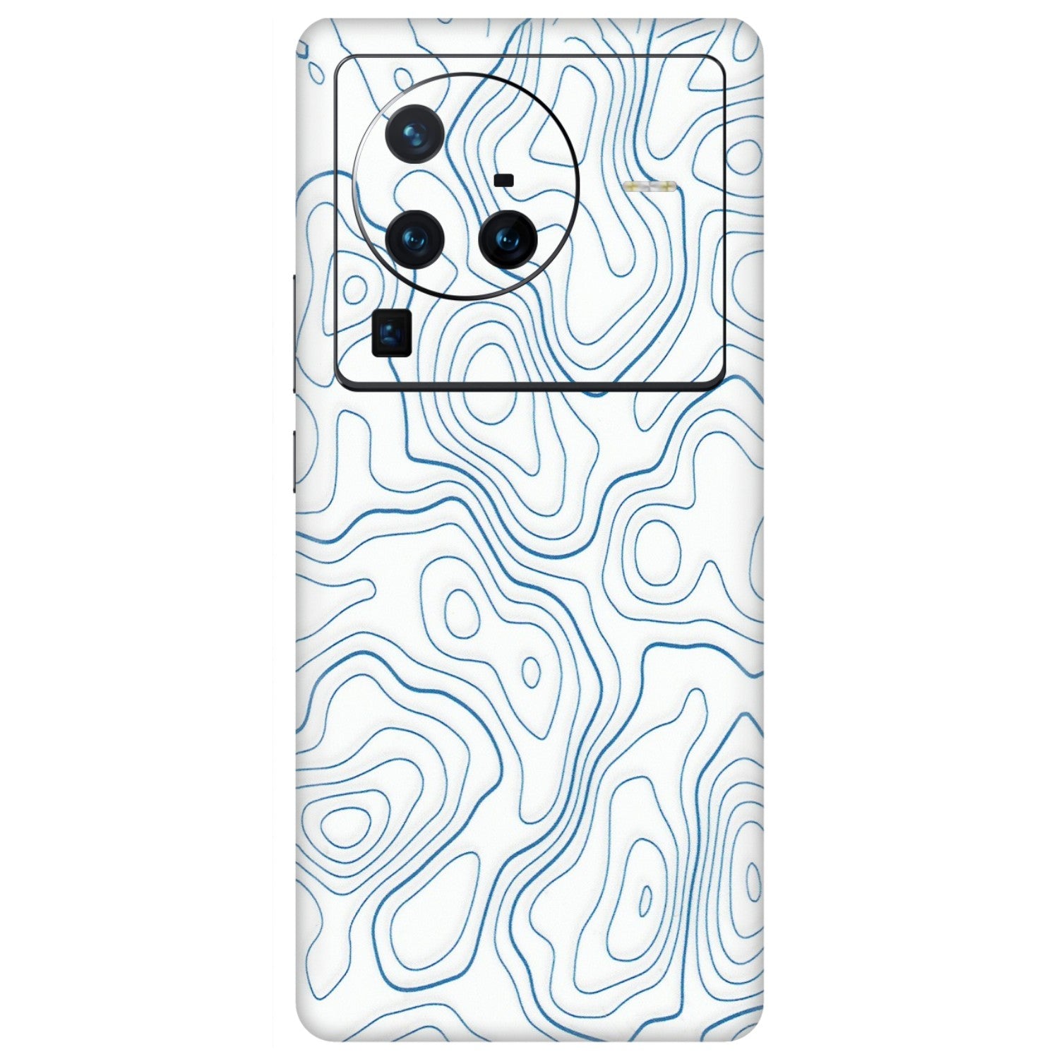 VIVO Z/V/X/T/U/S Series Phone Skins (All Models) - Blue And White Swirls - Matte Finish (M-139) Vivo X80 Pro (5G)