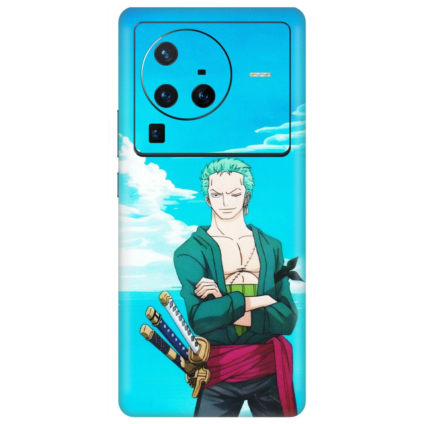 VIVO Z/V/X/T/U/S Series Phone Skins (All Models) - Cool Swordman Zoro Anime - Matte Finish (M-143) Vivo X80 Pro (5G)