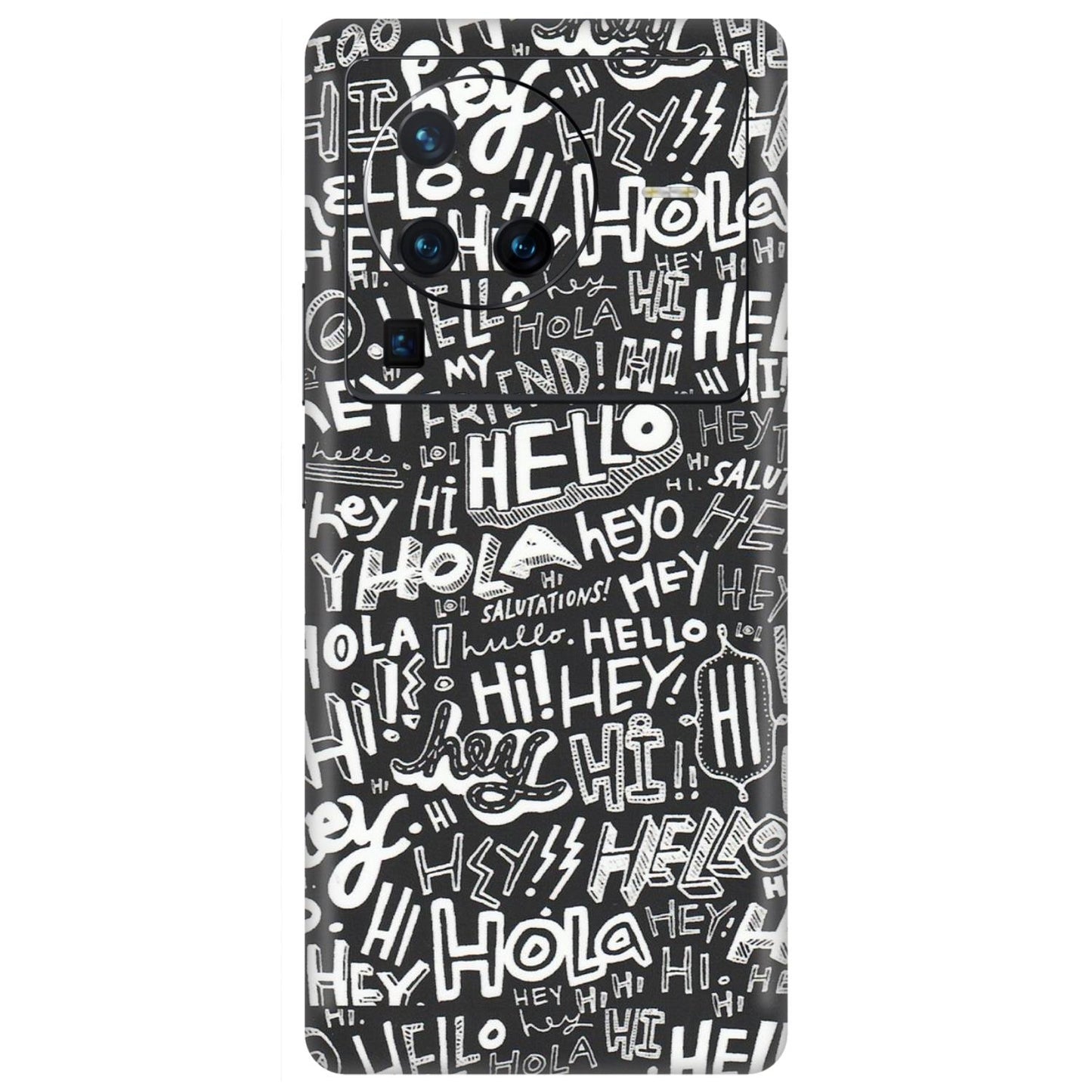 VIVO Z/V/X/T/U/S Series Phone Skins (All Models) - Hi Hello Doodles - Matte Finish (M-25) Vivo X80 Pro (5G)