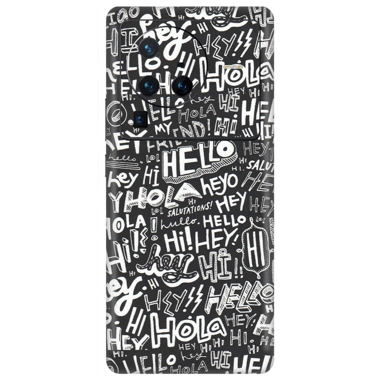 VIVO Z/V/X/T/U/S Series Phone Skins (All Models) - Hi Hello Doodles - Matte Finish (M-25) Vivo X80 Pro (5G)
