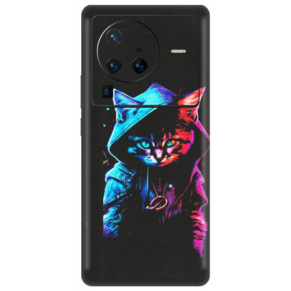 VIVO Z/V/X/T/U/S Series Phone Skins (All Models) - Cyberpunk Cat - Matte Finish (M-45) Vivo X80 Pro (5G)