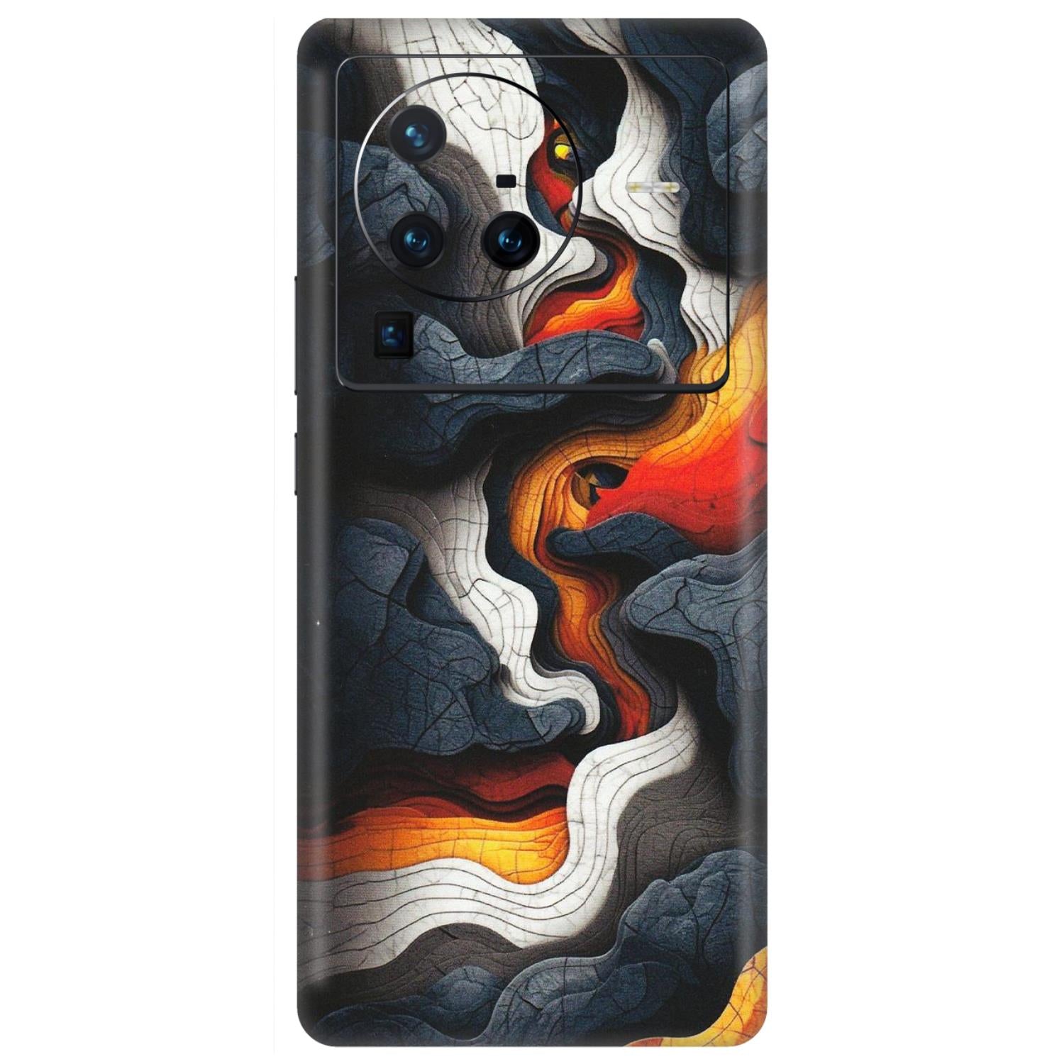 VIVO Z/V/X/T/U/S Series Phone Skins (All Models) - Abstract Volcanic Layers - Matte Finish (M-52) Vivo X80 Pro (5G)
