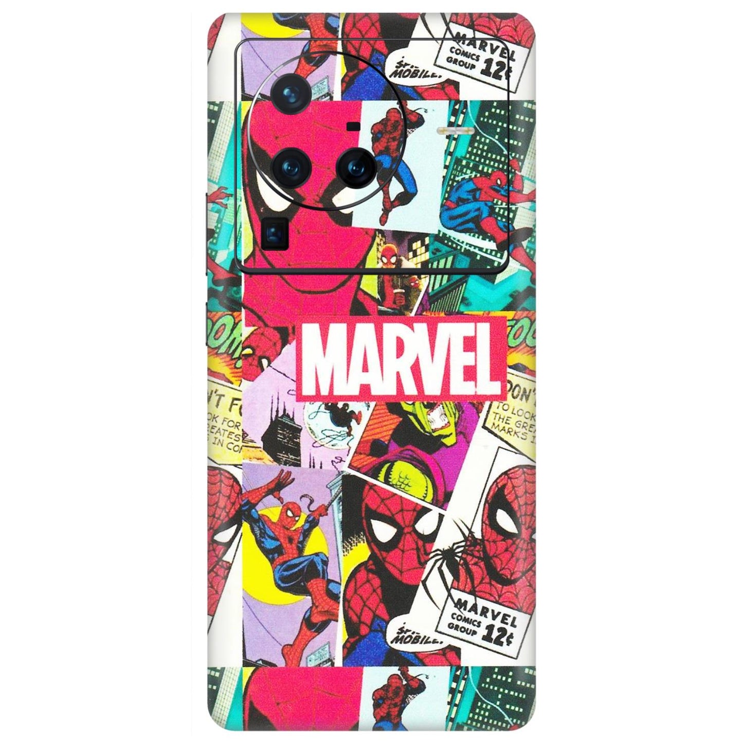 VIVO Z/V/X/T/U/S Series Phone Skins (All Models) - Marvel Comic Spiderman Grafitti - Matte Finish (M-72) Vivo X80 Pro (5G)