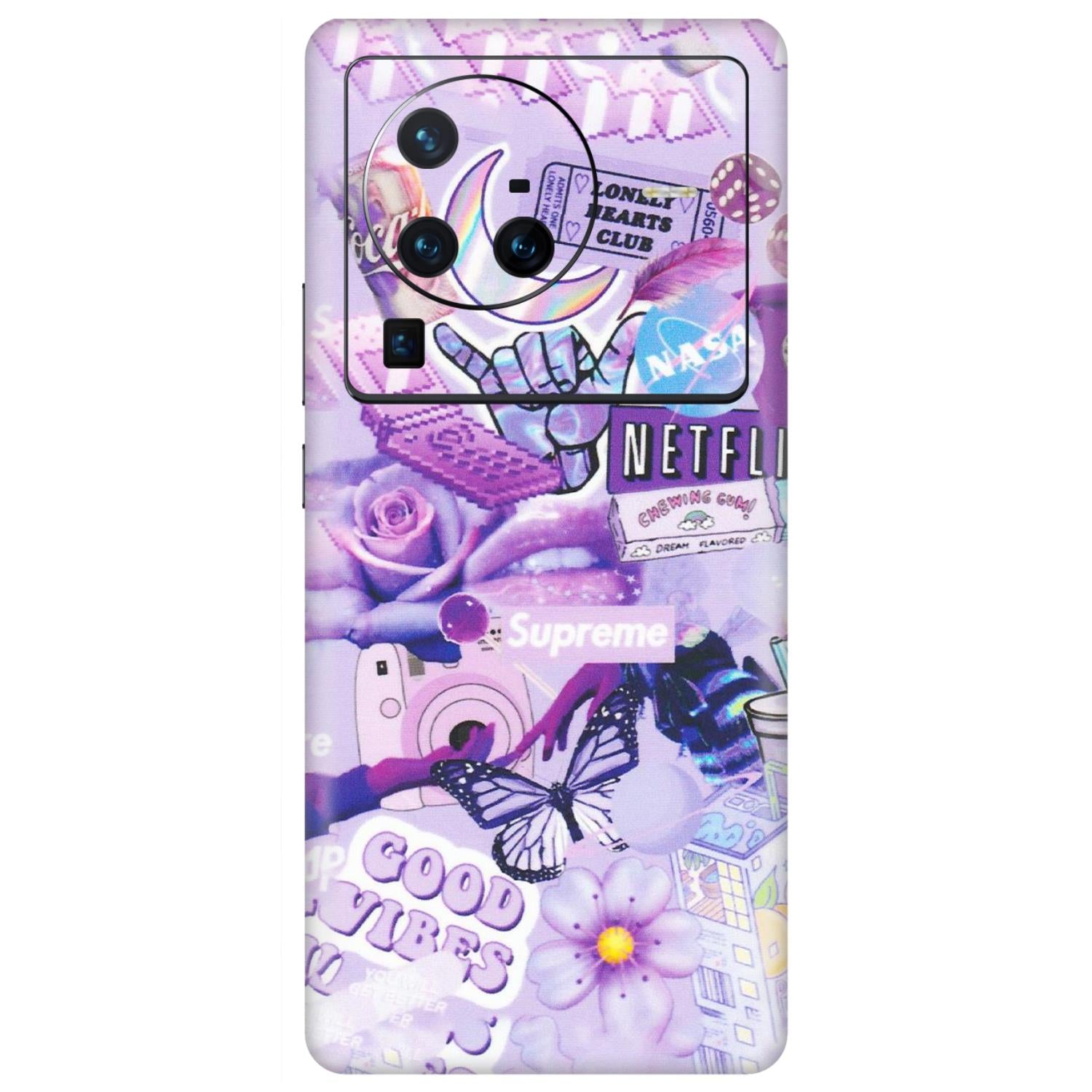 VIVO Z/V/X/T/U/S Series Phone Skins (All Models) - Supreme Purple Magic - Matte Finish (M-88) Vivo X80 Pro (5G)