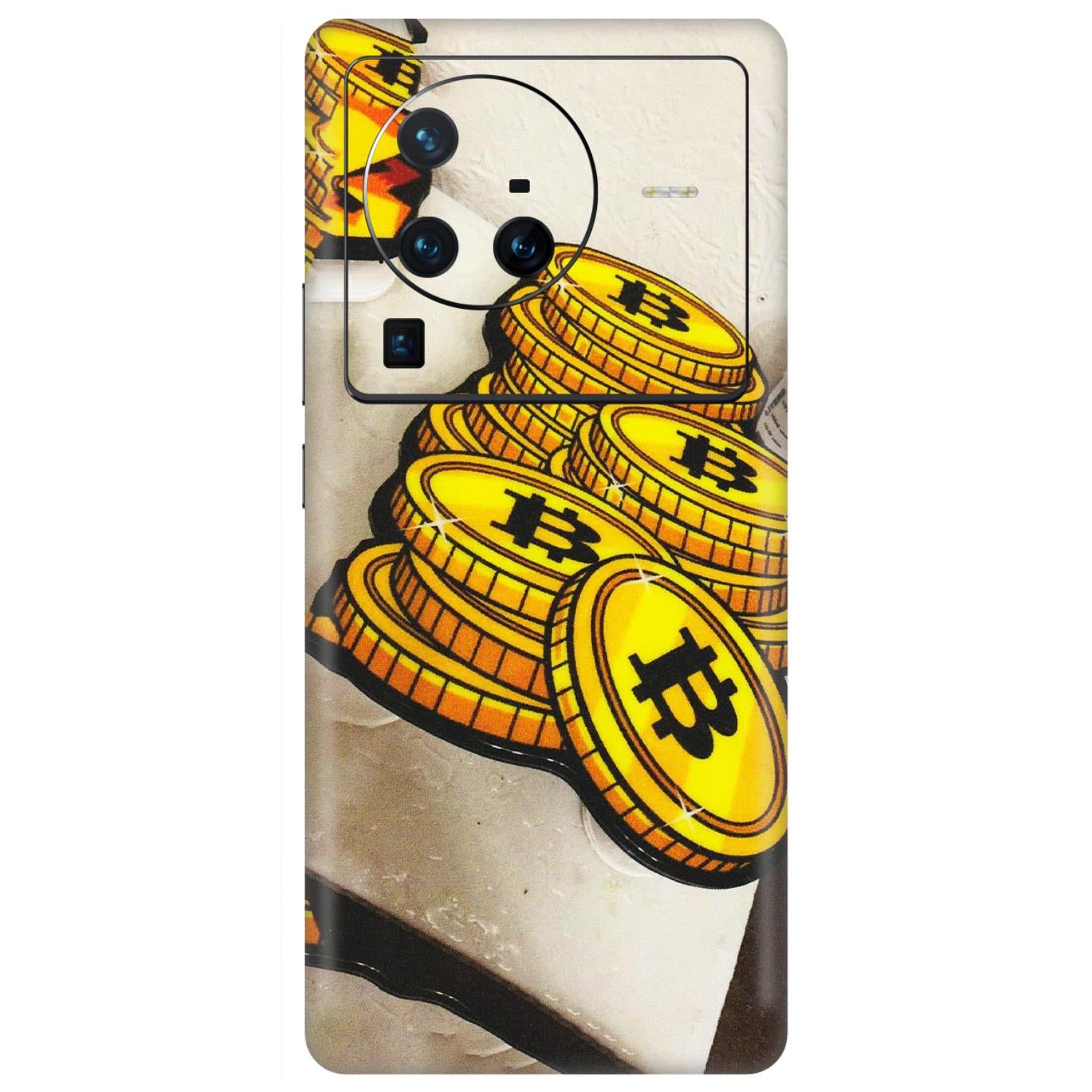 VIVO Z/V/X/T/U/S Series Phone Skins (All Models) - Billionaire Bitcoin Collection - Matte Finish (M-92) Vivo X80 Pro (5G)