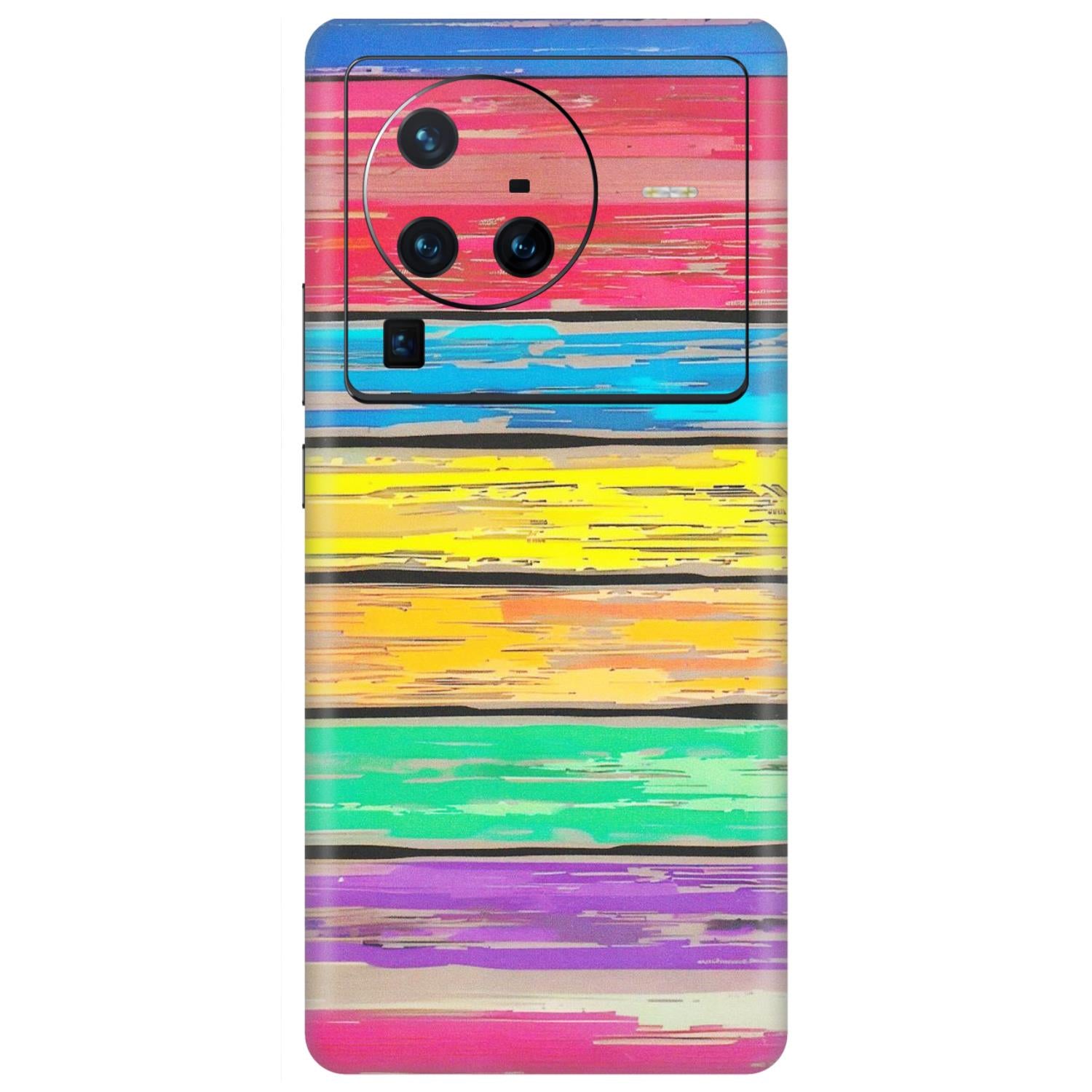 VIVO Z/V/X/T/U/S Series Phone Skins (All Models) - Multi Colour Wooden Wall - Matte Finish (M-96) Vivo X80 Pro (5G)