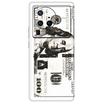 VIVO Z/V/X/T/U/S Series Phone Skins (All Models) - 100 Dollar Currency - Transparent Finish (T-01) Vivo X80 Pro (5G)