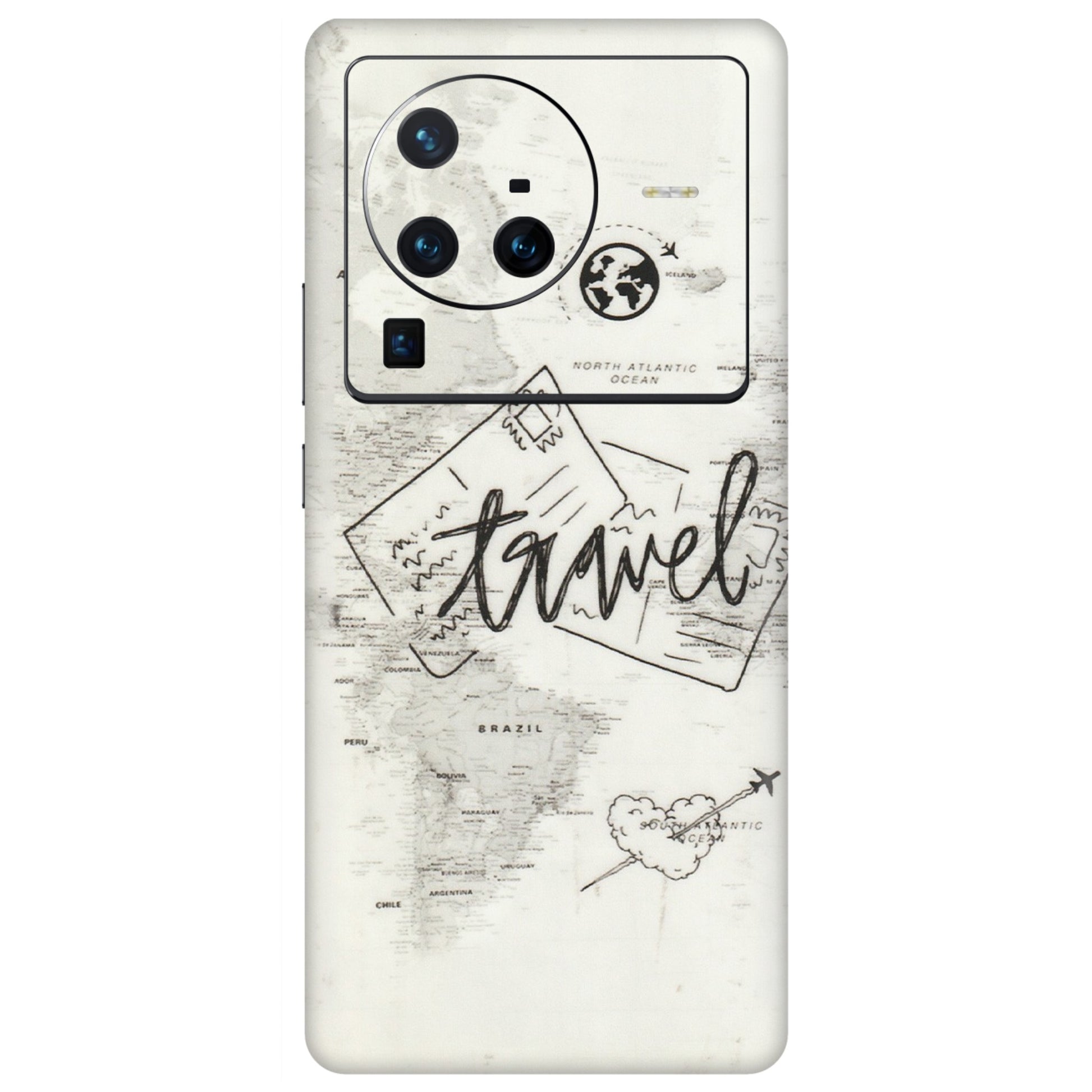 VIVO Z/V/X/T/U/S Series Phone Skins (All Models) - Travel Ticket - Transparent Finish (T-06) Vivo X80 Pro (5G)