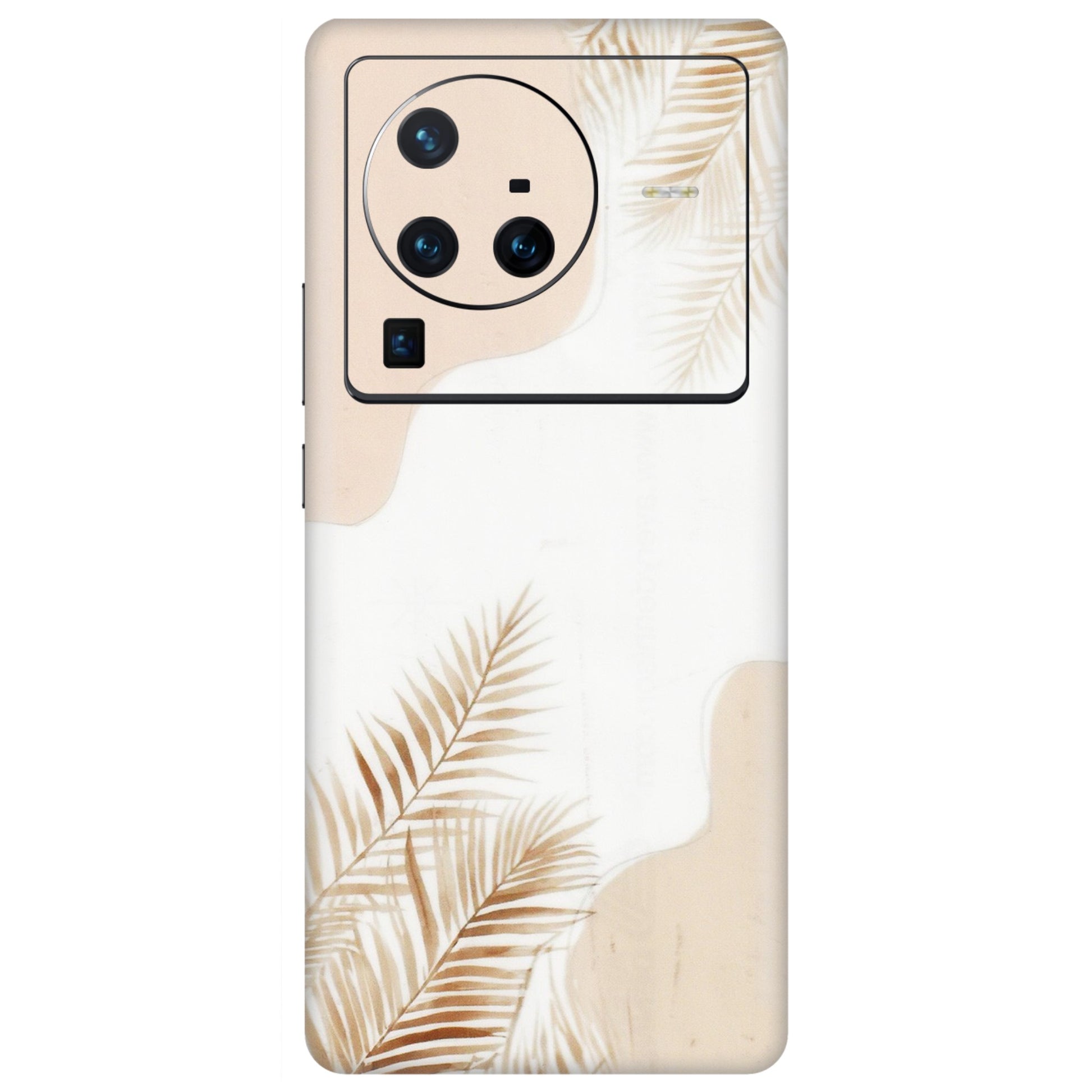 VIVO Z/V/X/T/U/S Series Phone Skins (All Models) - Gold Petals Abstract - Transparent Finish (T-08) Vivo X80 Pro (5G)