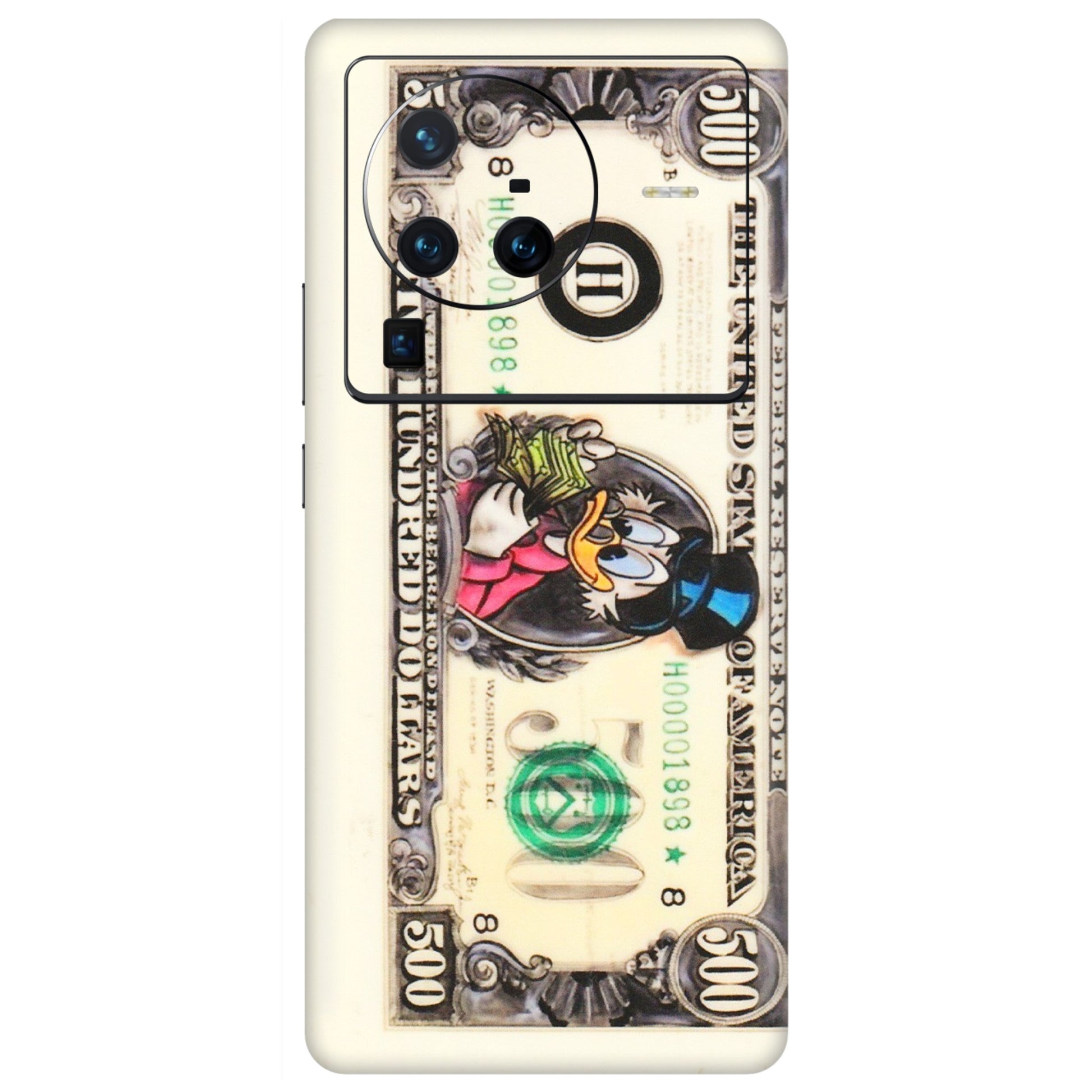 VIVO Z/V/X/T/U/S Series Phone Skins (All Models) - Five Hundred Dollar Duck - Transparent Finish (T-15) Vivo X80 Pro (5G)
