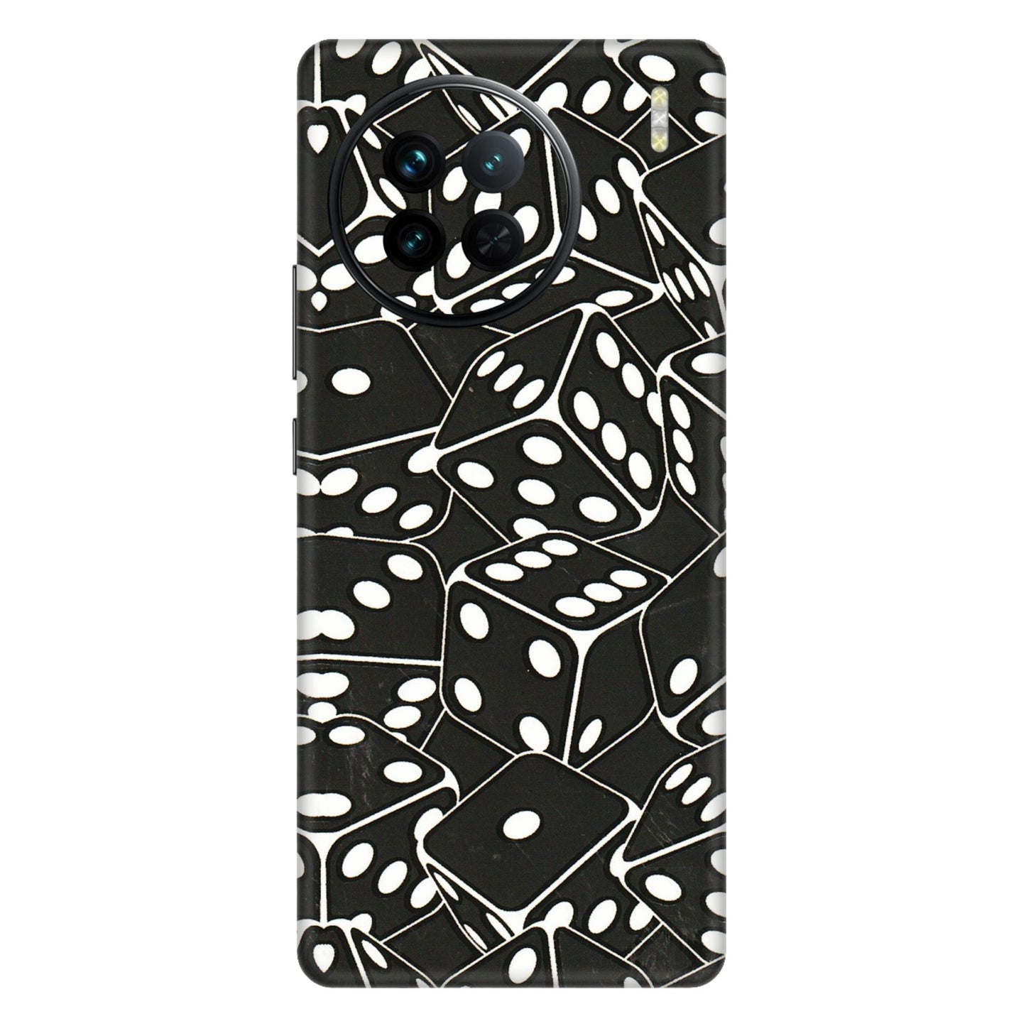 VIVO Z/V/X/T/U/S Series Phone Skins (All Models) - Big Black Dices - 3D Embossed Finish (L-106) Vivo X90