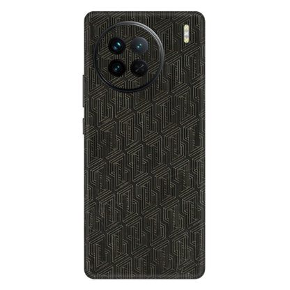 VIVO Z/V/X/T/U/S Series Phone Skins (All Models) - Black Abstract Pattern - 3D Embossed Finish (L-117) Vivo X90