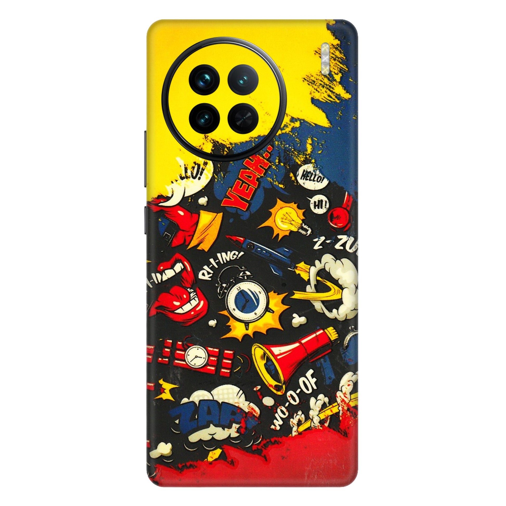 VIVO Z/V/X/T/U/S Series Phone Skins (All Models) - Pacific Doodle Art - 3D Embossed Finish (L-120) Vivo X90