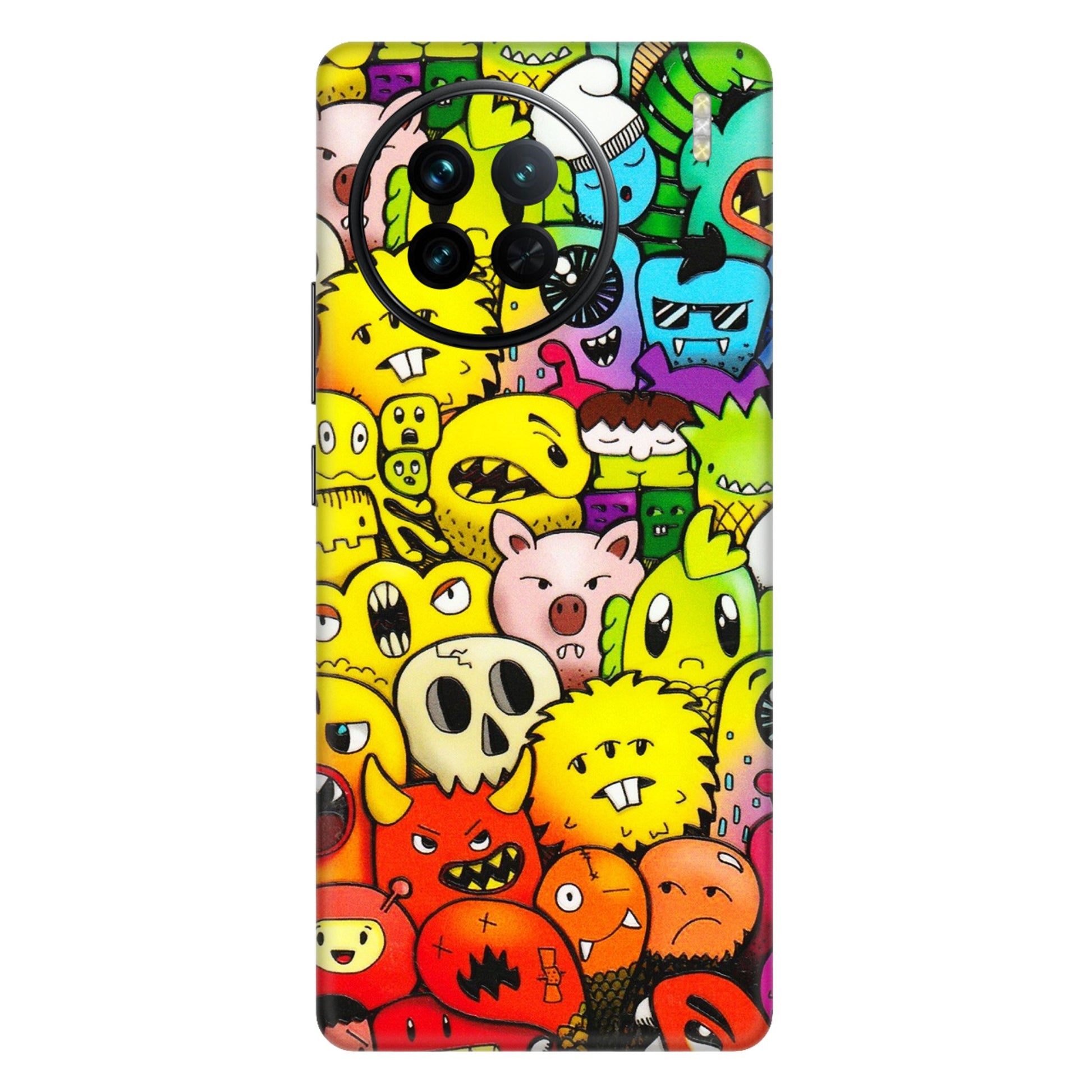 VIVO Z/V/X/T/U/S Series Phone Skins (All Models) - Angry Funkies - 3D Embossed Finish (L-169) Vivo X90